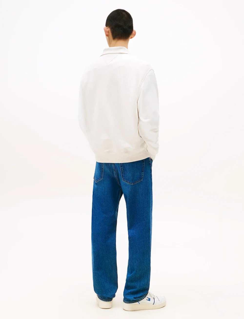 Tommy Jeans - TJM RLX COLORBLOCK MONO RUGBY - swetry - oat marl htr - 3