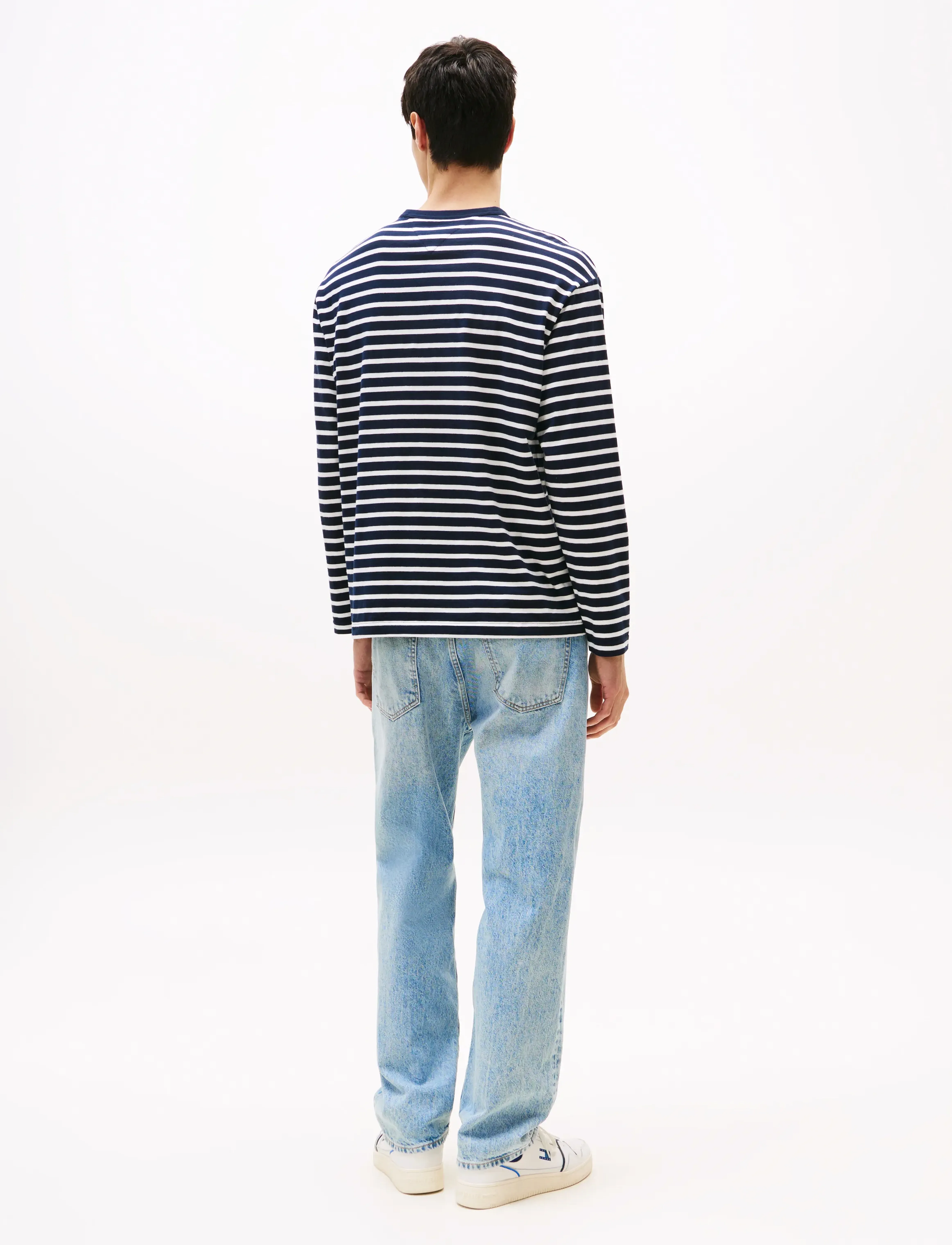Tommy Jeans - TJM REG SFLAG BRETON STRIPE LS - dark night navy stripe - 3