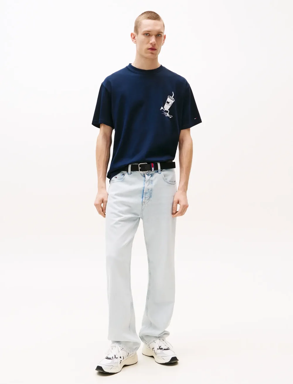 Tommy Jeans - TJM RLX SKATER BACK GRAPHIC TEE - kortærmede t-shirts - dark night navy - 3