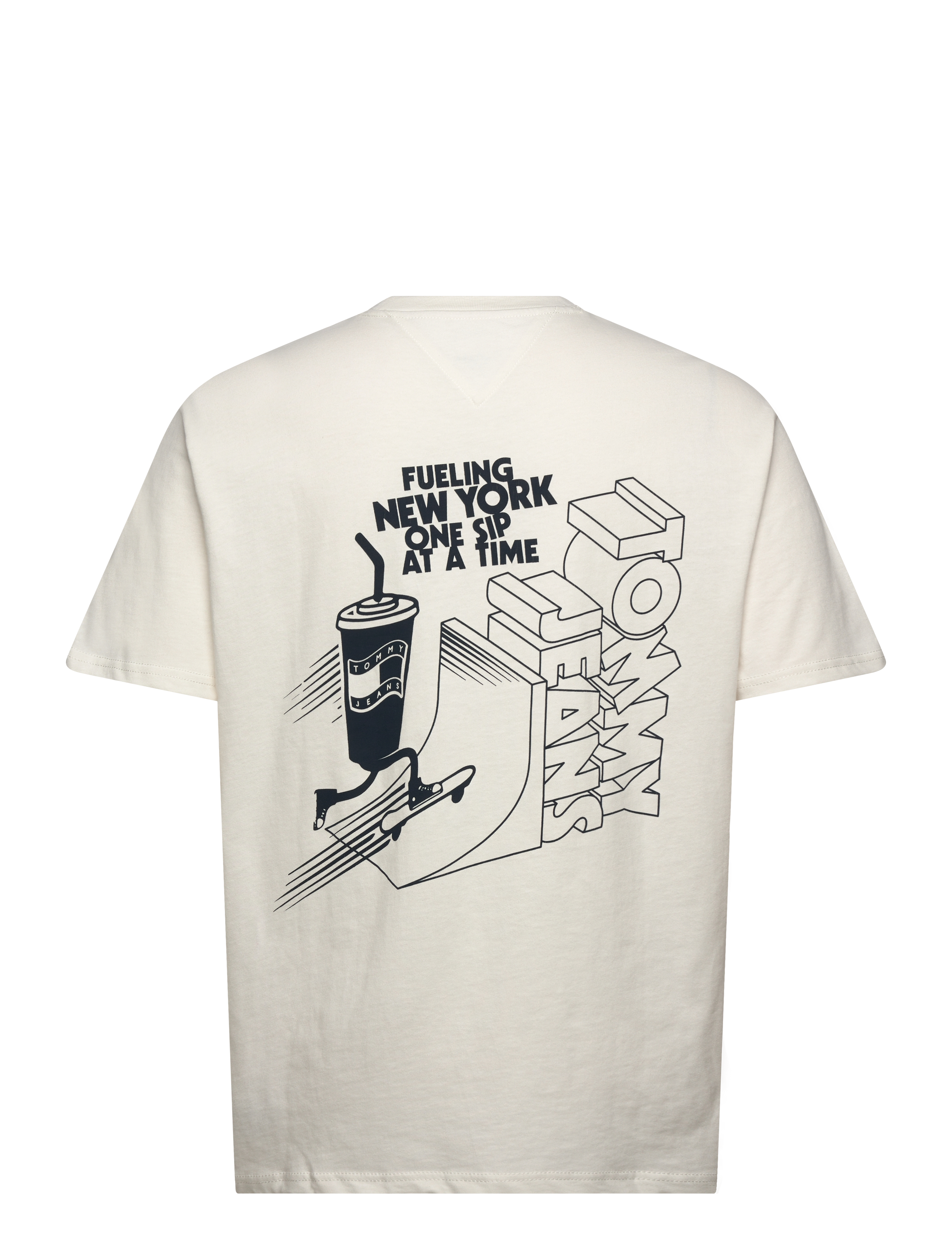 Tommy Jeans - TJM RLX SKATER BACK GRAPHIC TEE - ecru - 4