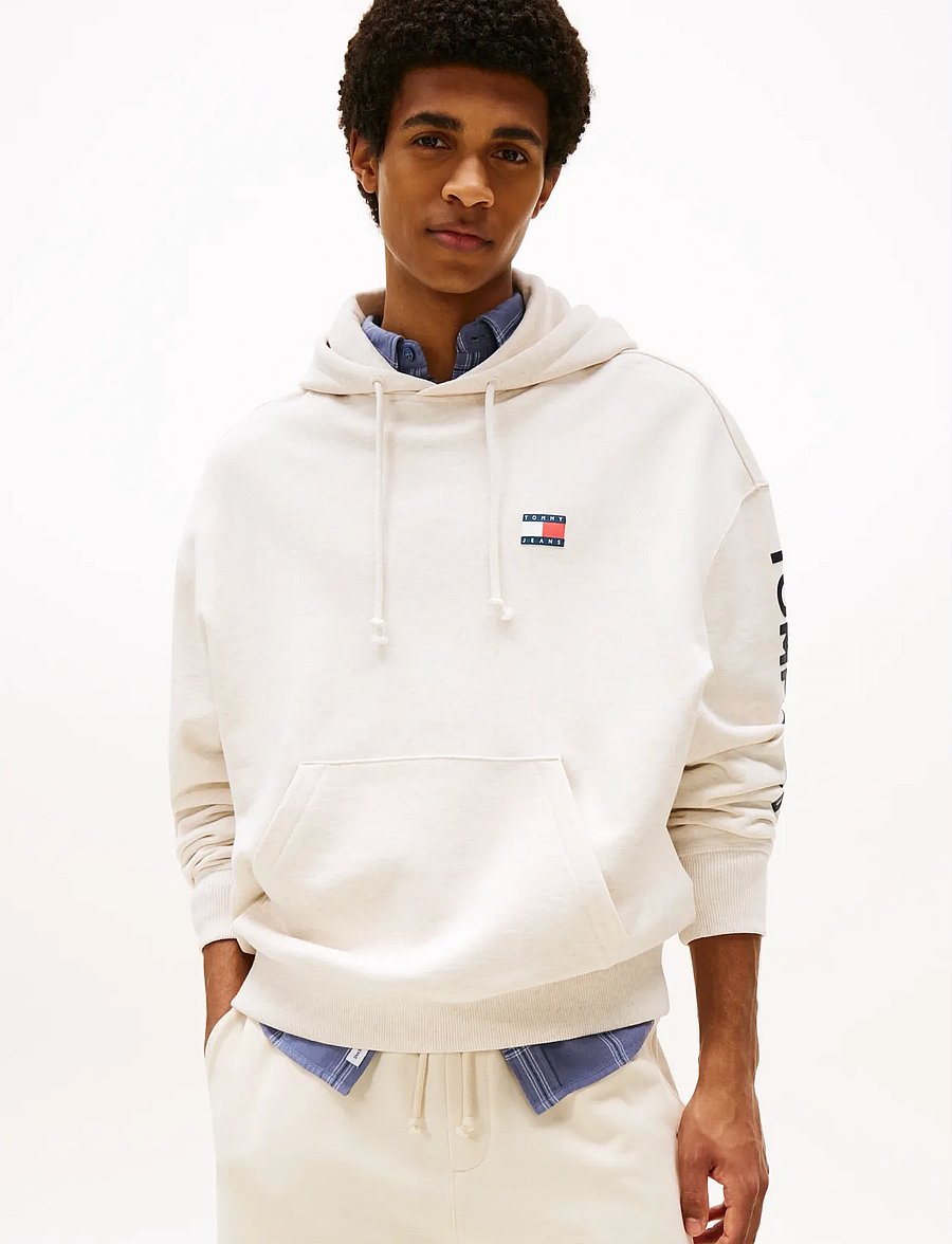 Tommy Jeans - TJM CRP NEW CLASSICS HOODIE EXT - hættetrøjer - oat marl htr - 0