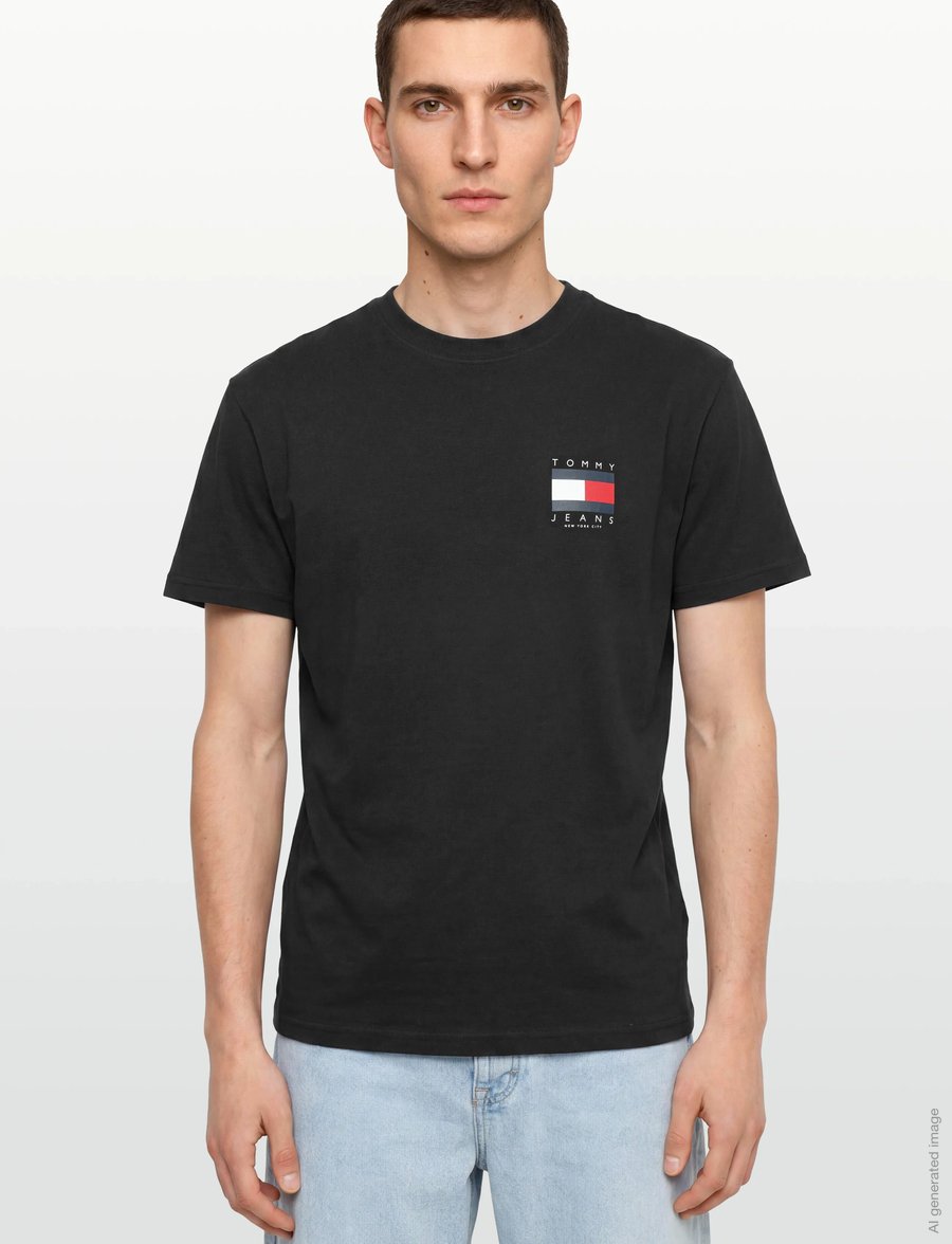 Tommy Jeans - TJM REG FLAG GRAPH BCKPRNT T EXT - t-krekli ar īsām piedurknēm - black - 3