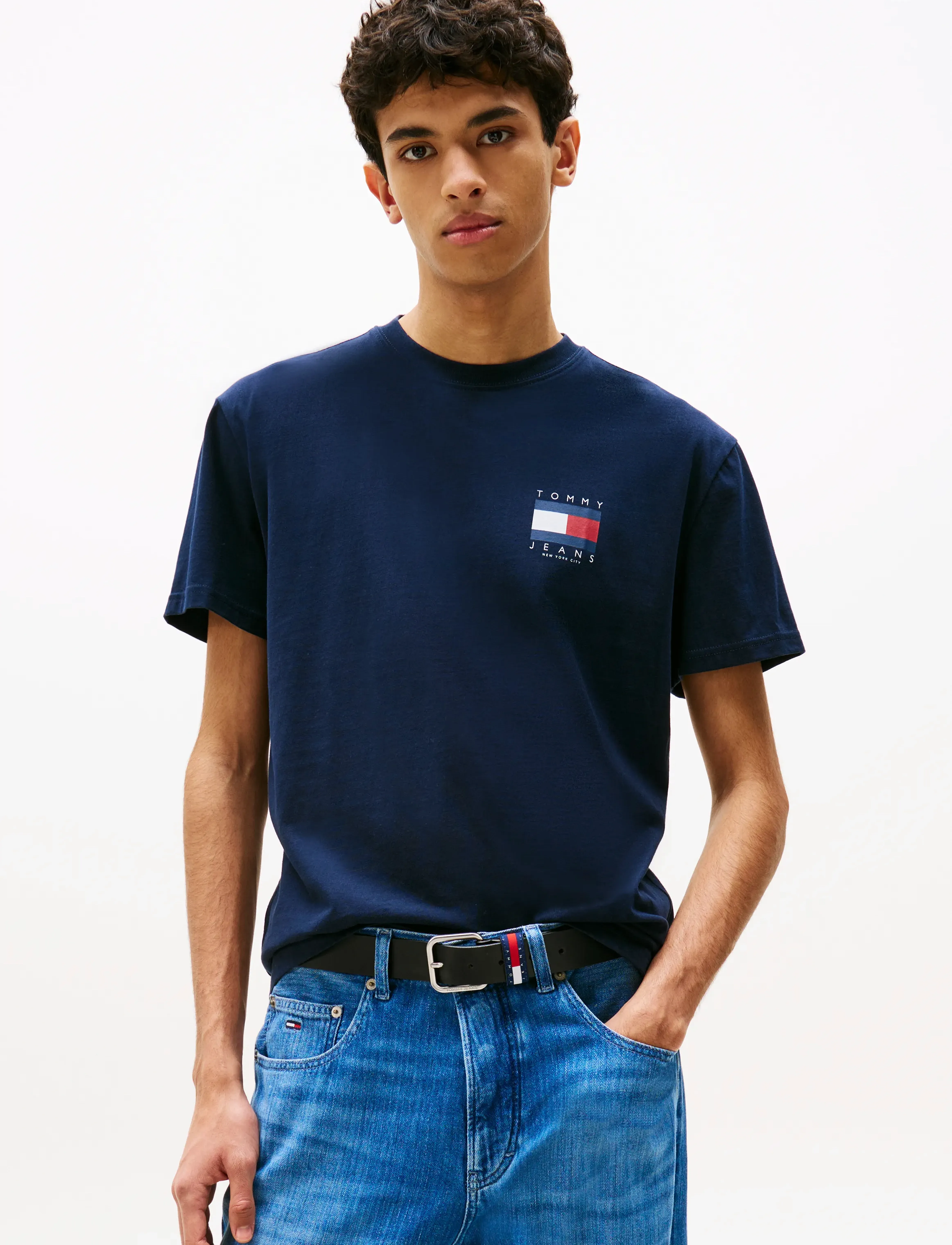 Tommy Jeans TJM REG FLAG GRAPH BCKPRNT T EXT - Kleidung - DARK NIGHT NAVY / navy