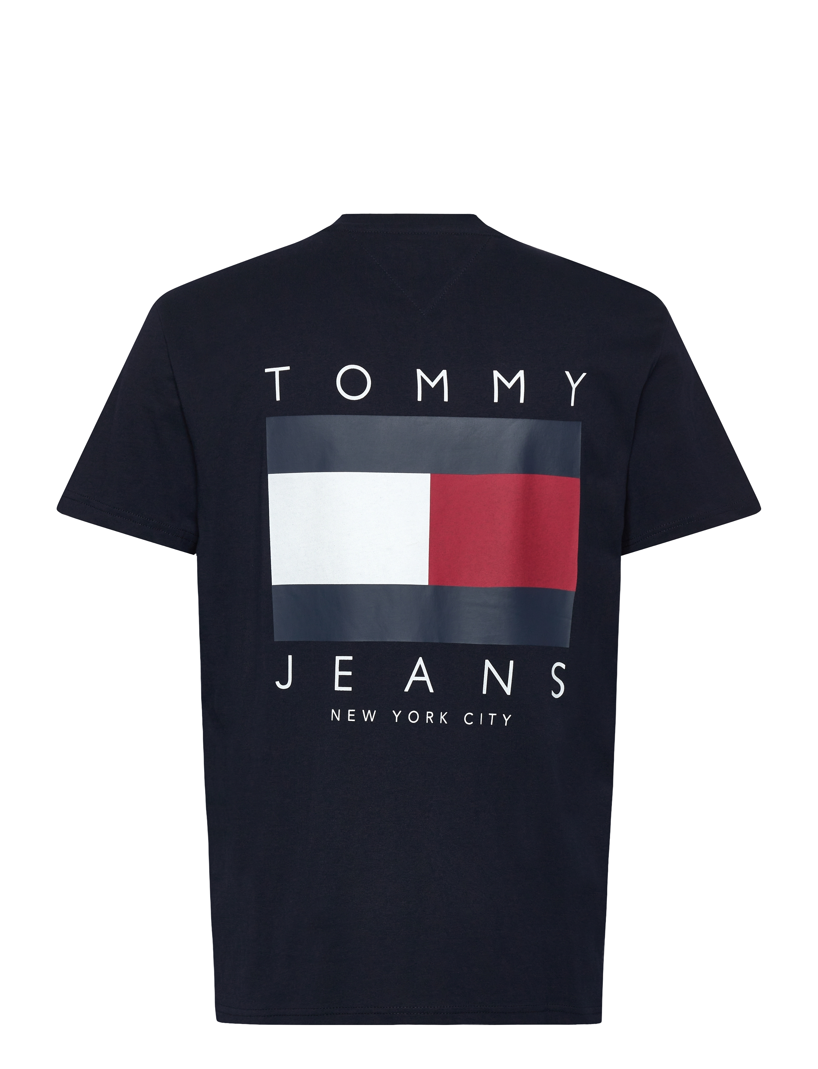 Tommy Jeans - TJM REG FLAG GRAPH BCKPRNT T EXT - kurzärmelige t-shirts - dark night navy - 4