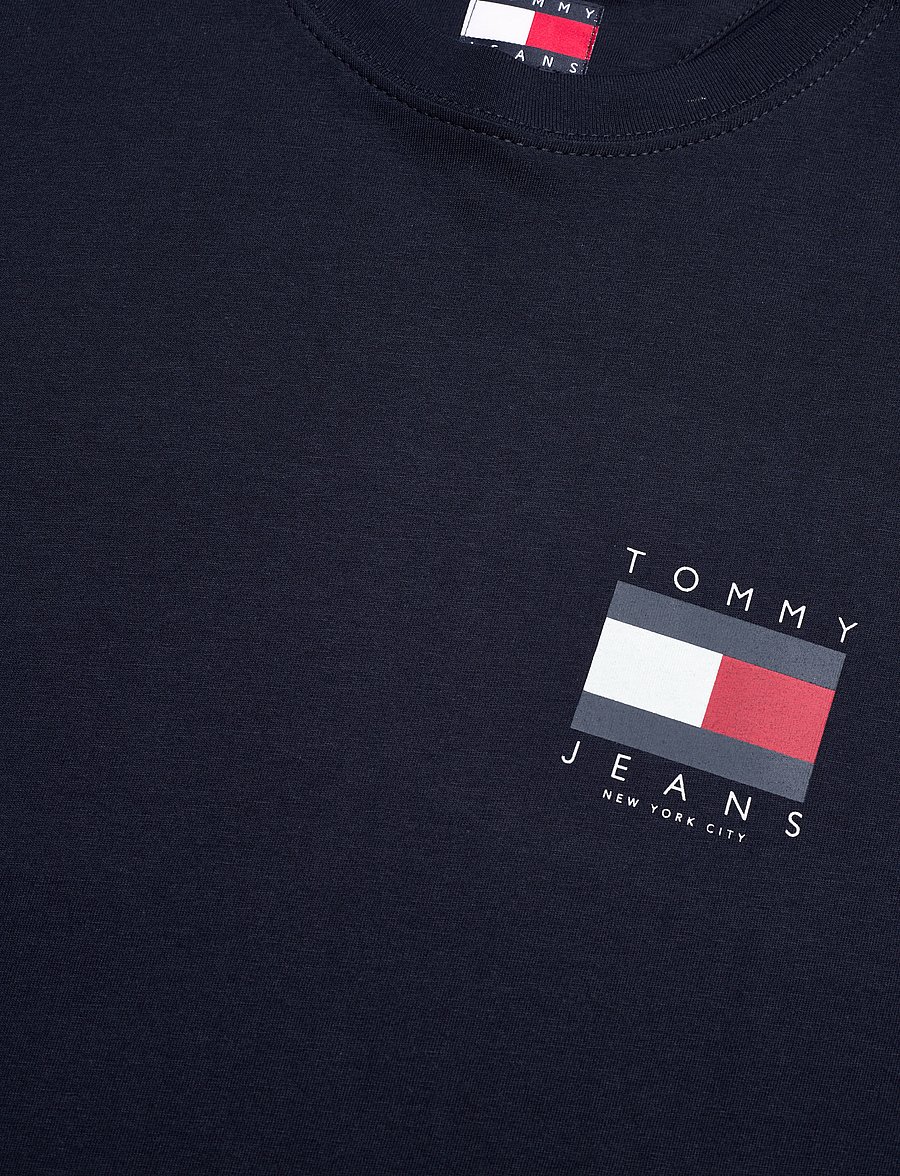 Tommy Jeans - TJM REG FLAG GRAPH BCKPRNT T EXT - kurzärmelige t-shirts - dark night navy - 5
