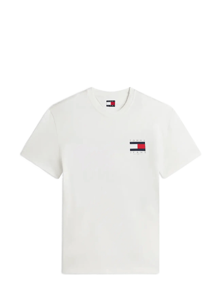Tommy Jeans - TJM REG FLAG GRAPH BCKPRNT T EXT - ecru - 1