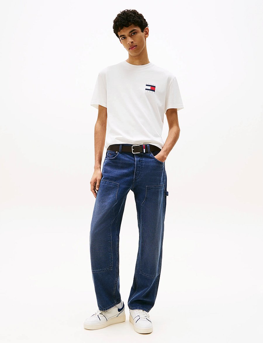 Tommy Jeans - TJM REG FLAG GRAPH BCKPRNT T EXT - ecru - 2