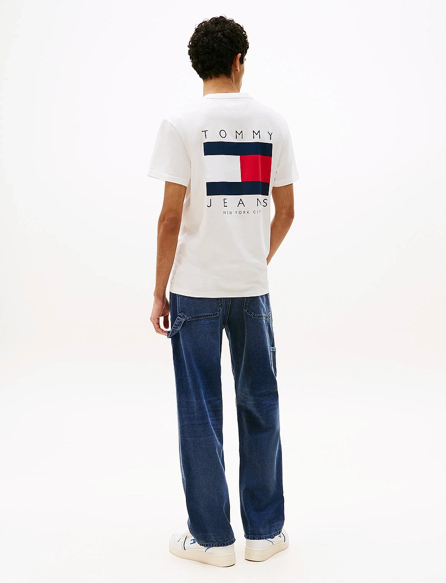 Tommy Jeans - TJM REG FLAG GRAPH BCKPRNT T EXT - ecru - 3