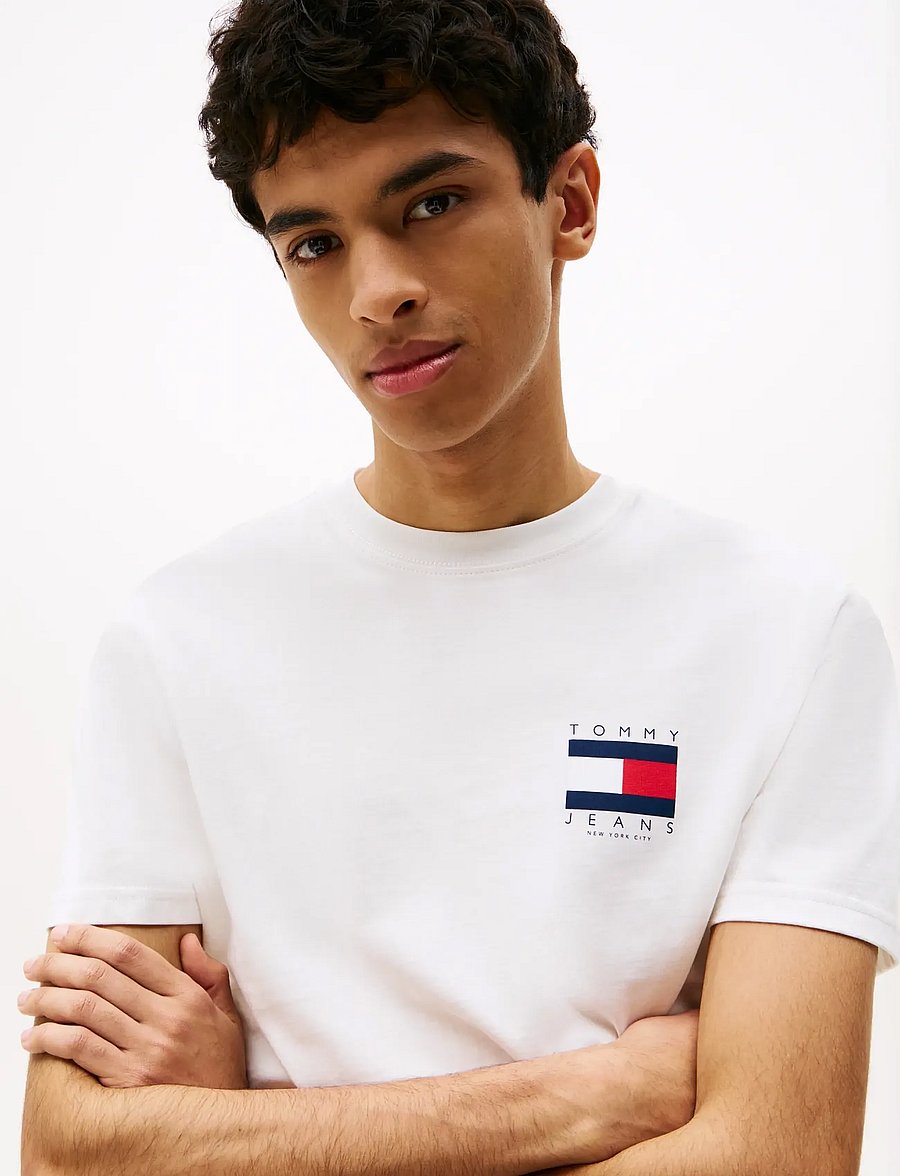 Tommy Jeans - TJM REG FLAG GRAPH BCKPRNT T EXT - ecru - 4