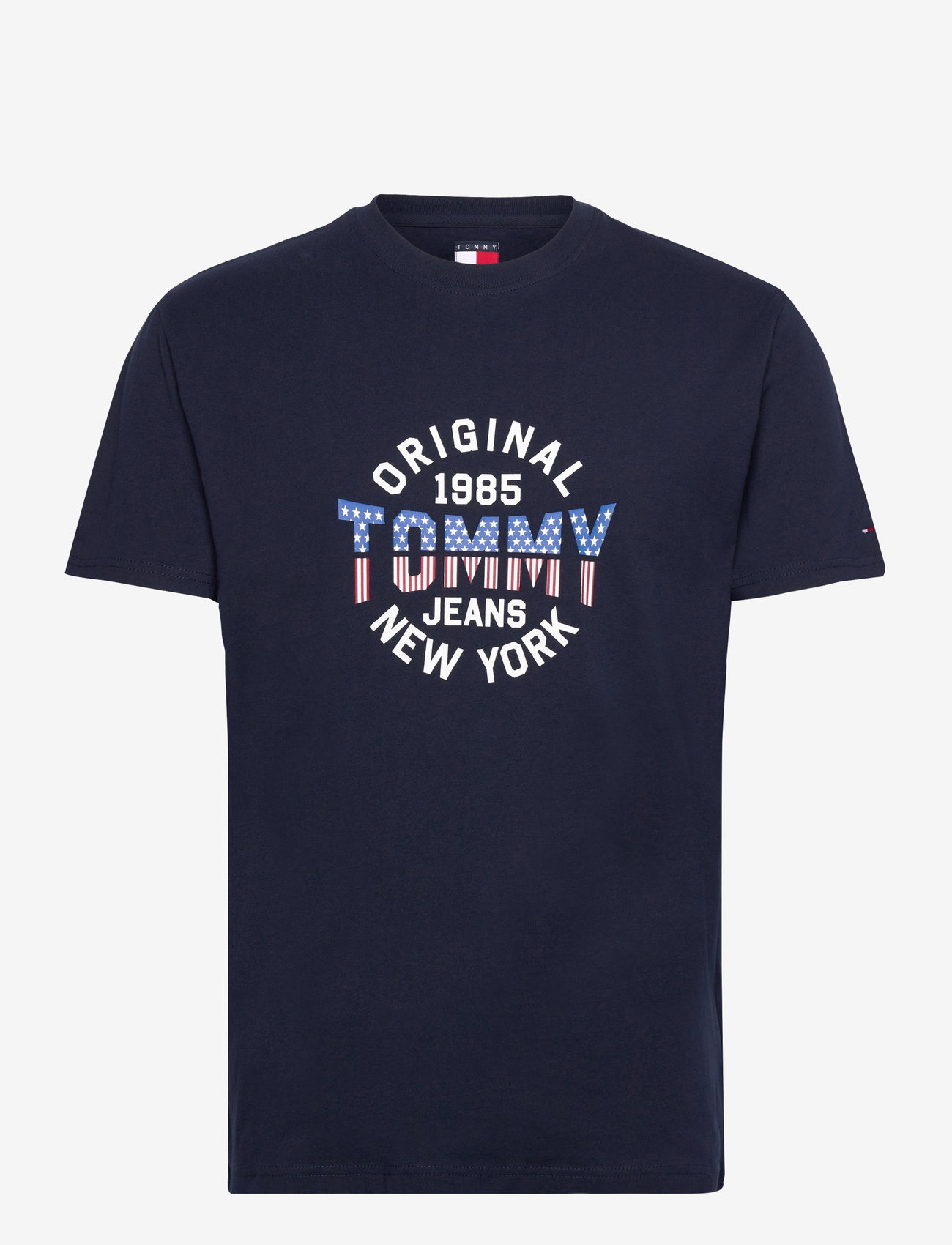 Tommy Jeans - TJM REG USA CIRCLE GRAPH SS TEE - kortärmade t-shirts - dark night navy - 1