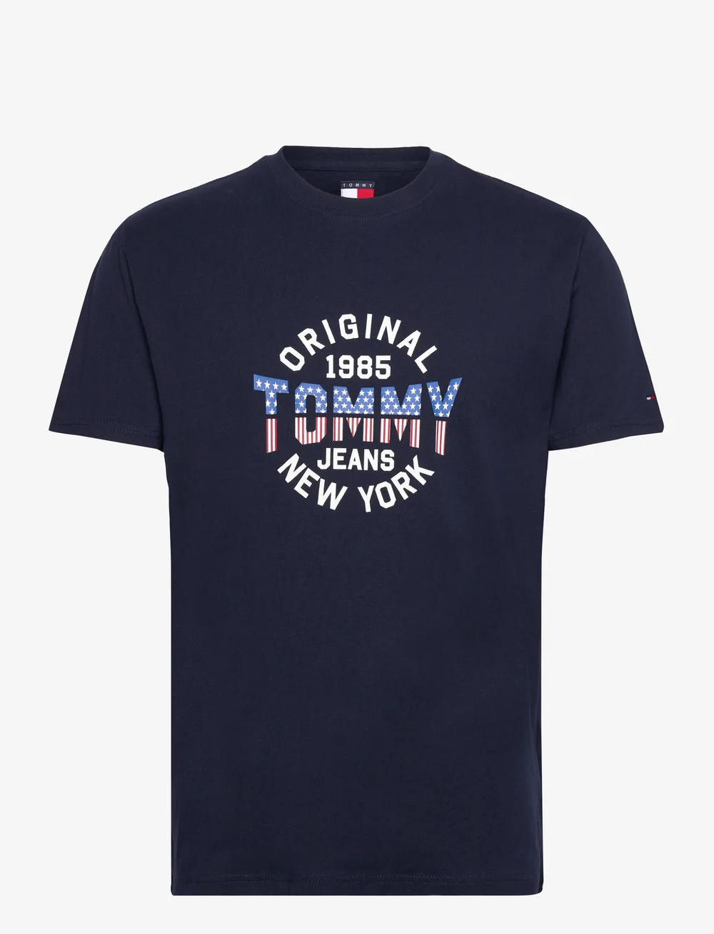 Tommy Jeans - TJM REG USA CIRCLE GRAPH SS TEE - lyhythihaiset - dark night navy - 1