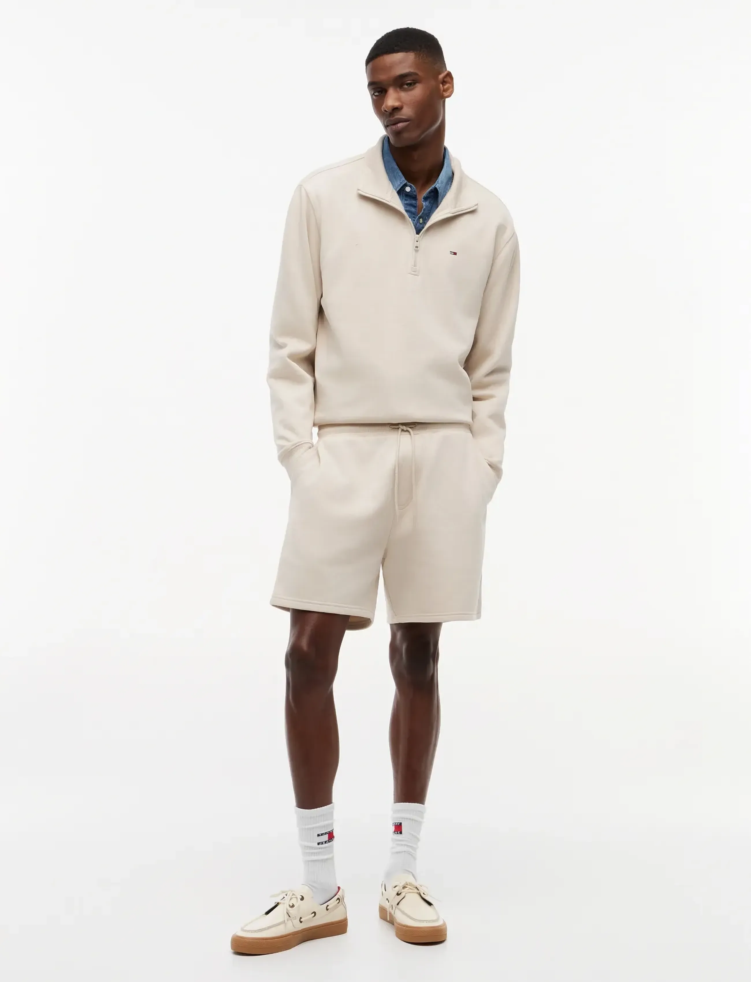Tommy Jeans - TJM S FLAG BEACH SHORT EXT - sweatshorts - classic beige - 3