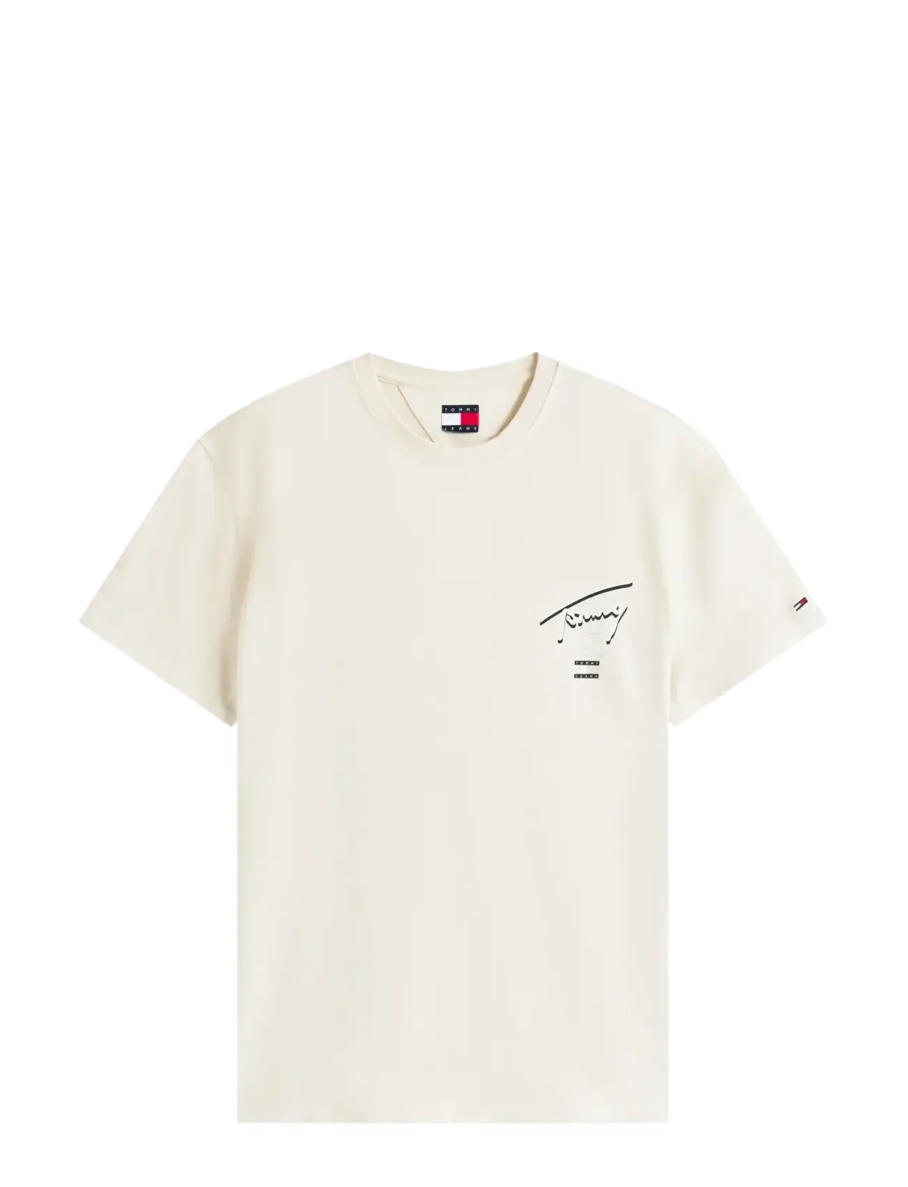 Tommy Jeans TJM REG SIGNATURE CITY TEE - T-shirts - DESERT SAND DUNE / cream