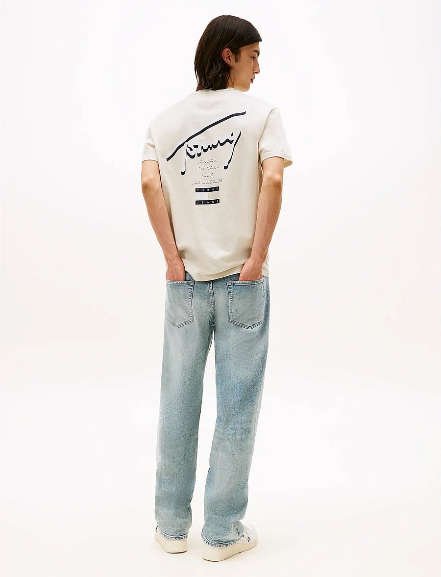 Tommy Jeans - TJM REG SIGNATURE CITY TEE - lühikeste varrukatega t-särgid - desert sand dune - 3