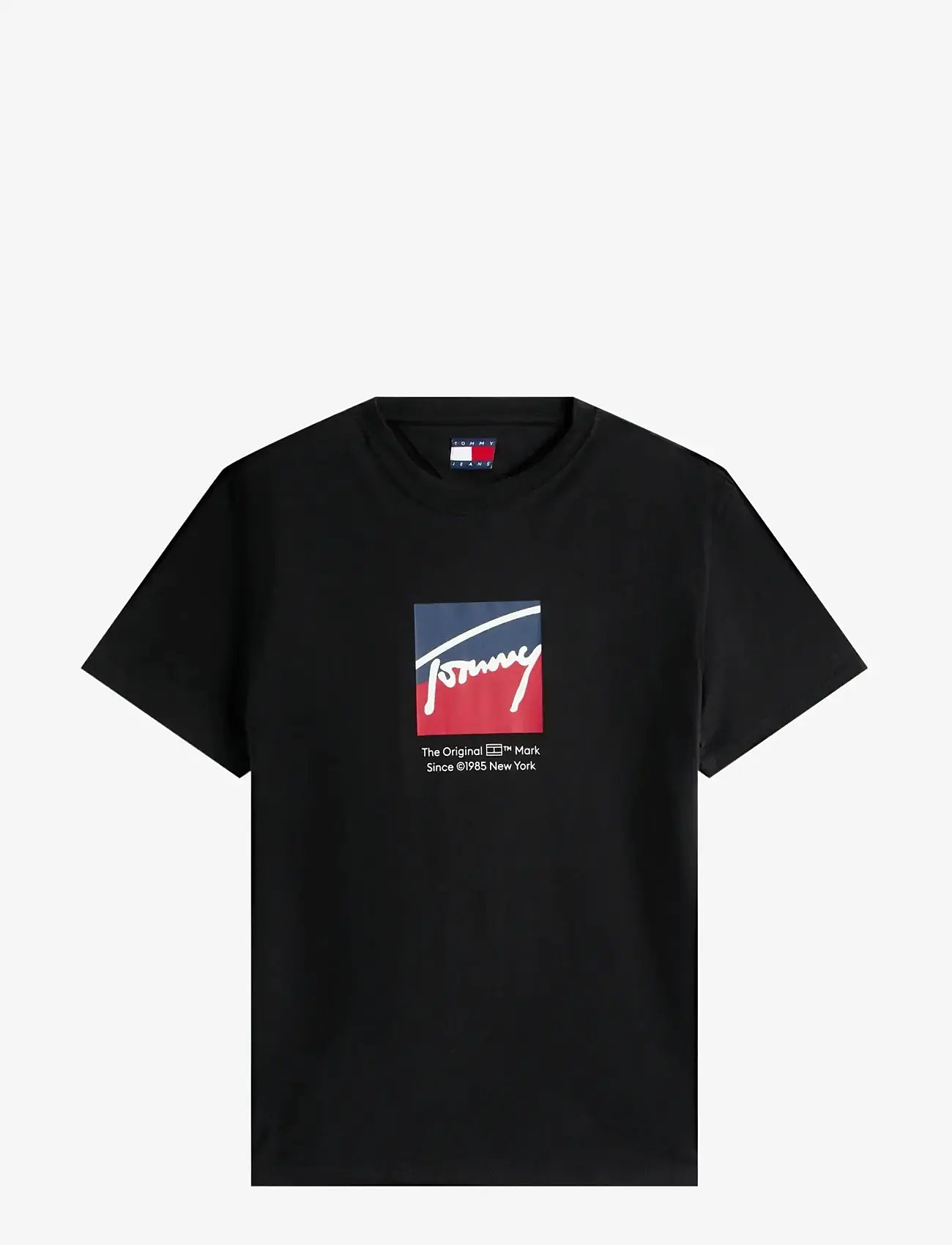 Tommy Jeans - TJM REG RWB DNA TEE - kortærmede t-shirts - black - 1