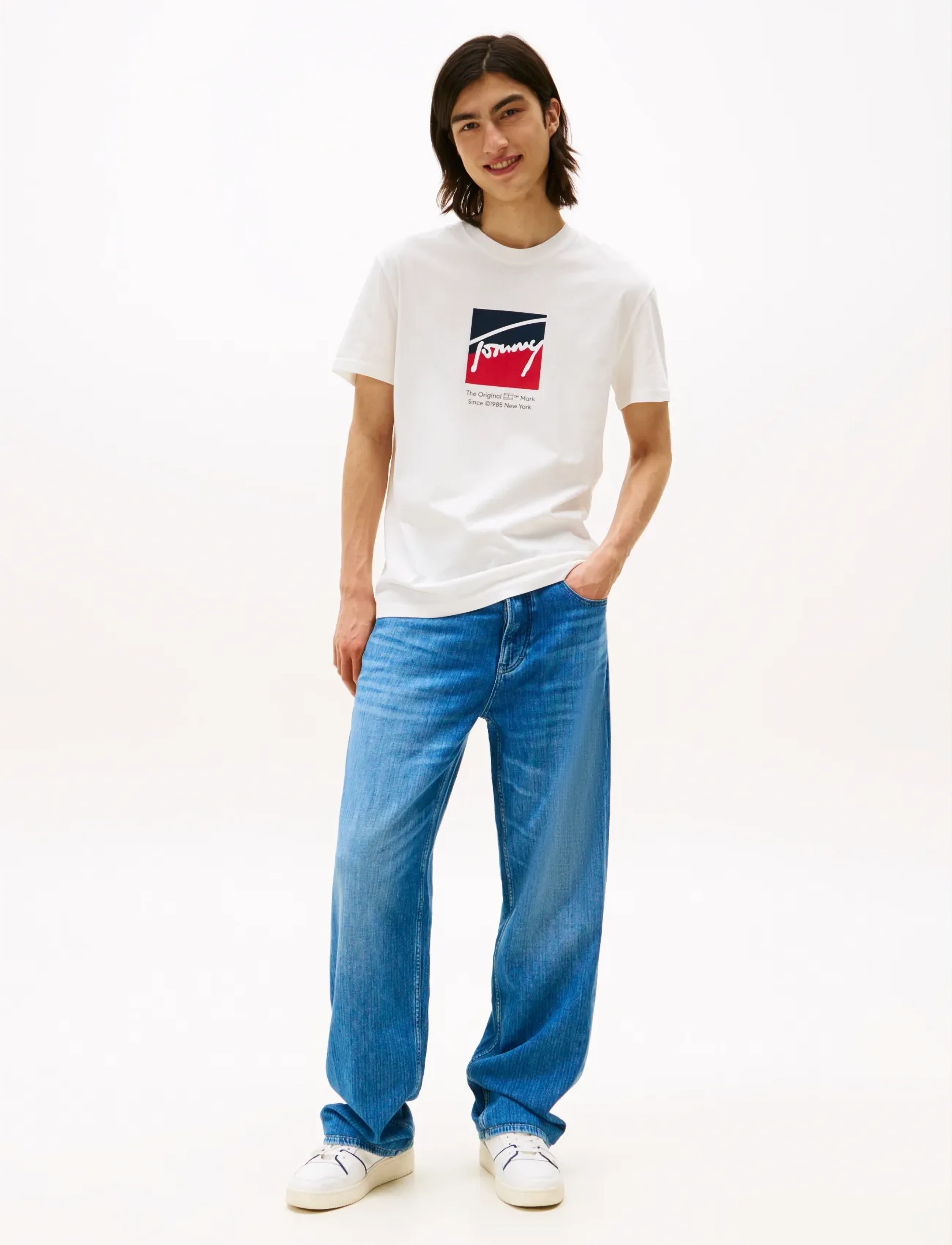 Tommy Jeans - TJM REG RWB DNA TEE - stutterma bolir - ecru - 2