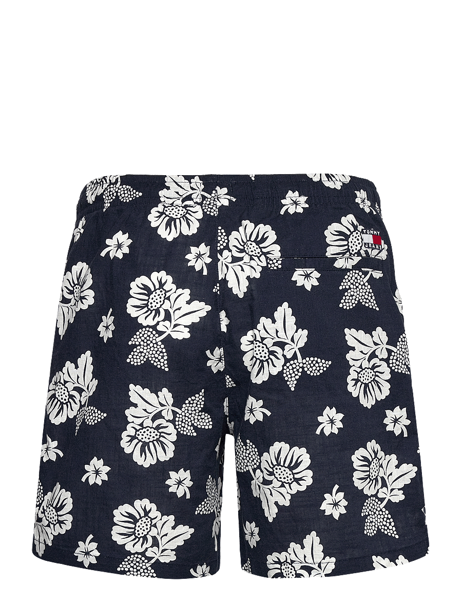 Tommy Jeans - TJM SLUB AOP BEACH SHORT EXT - dark night navy aop - 1