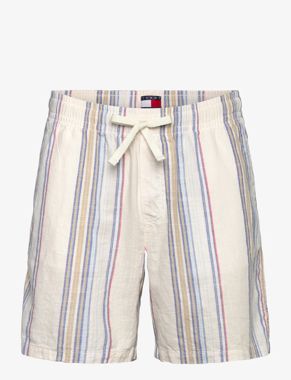 Tommy Jeans - TJM SLUB STR BEACH SHORT EXT - casual shorts - ancient white multi stripes - 1