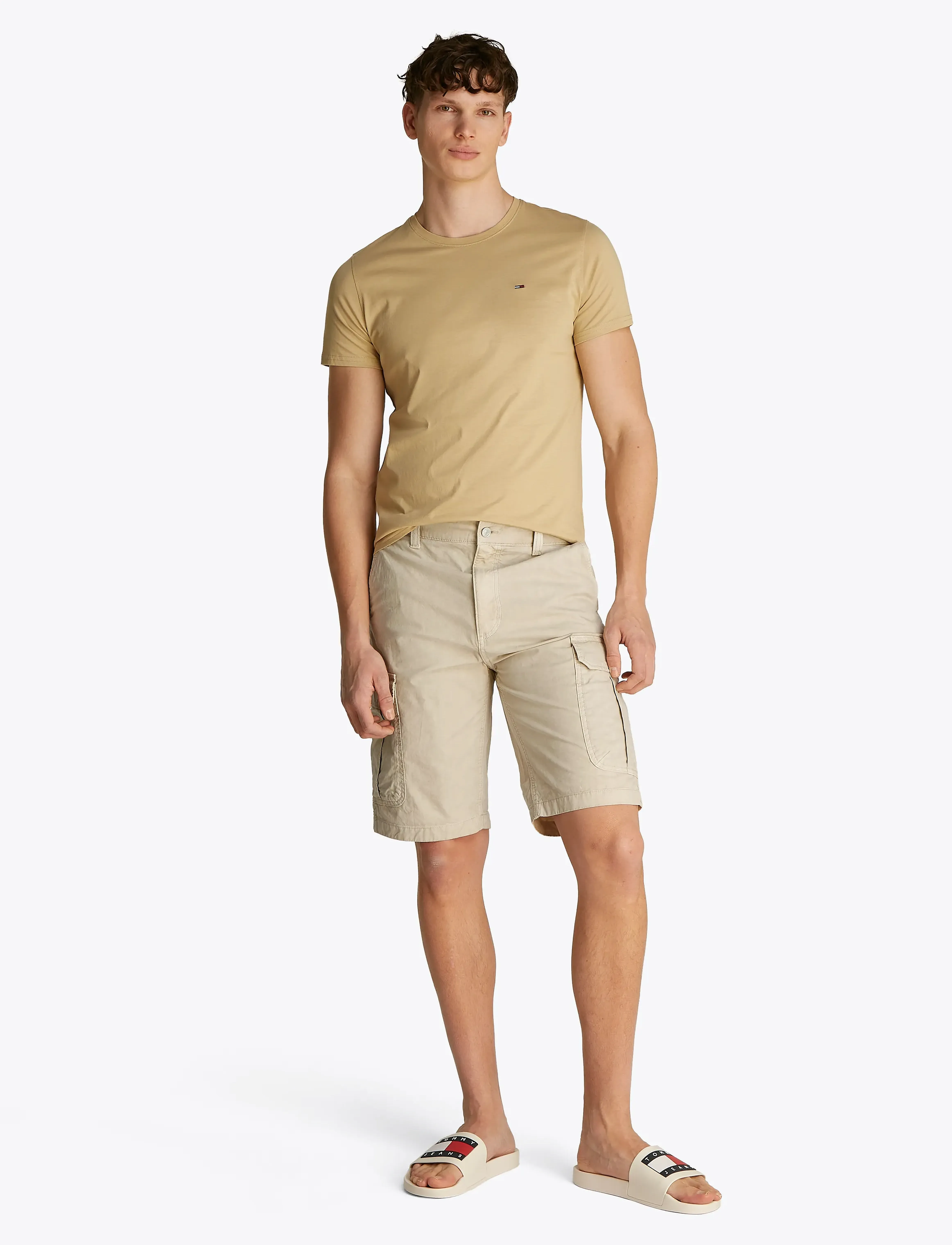 Tommy Jeans - TJM OTIS TWILL REG CARGO SHORT - lühikesed kargopüksid - newsprint - 4