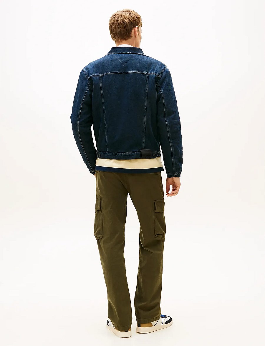 Tommy Jeans - RYAN RGLR TEDDY TRCKR EXT DI6166 - vuorittomat farkkutakit - denim blue black - 3