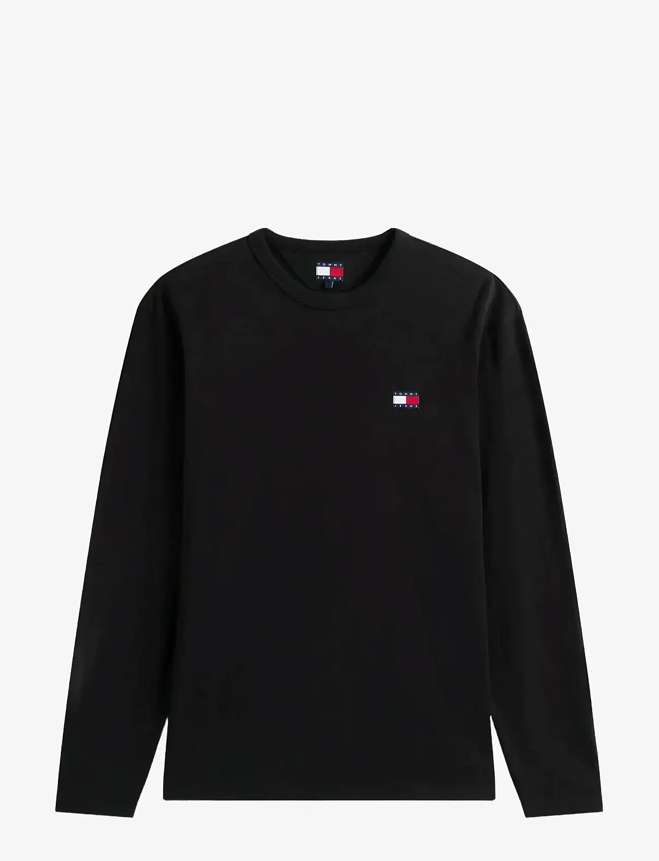 Tommy Jeans - TJM REG BADGE TEE LS - langærmede t-shirts - black - 1