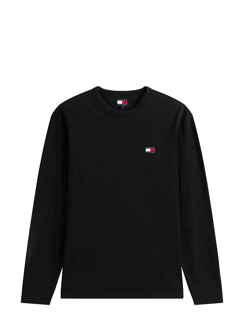 Tommy Jeans - TJM REG BADGE TEE LS - pikkade varrukatega t-särgid - black - 1