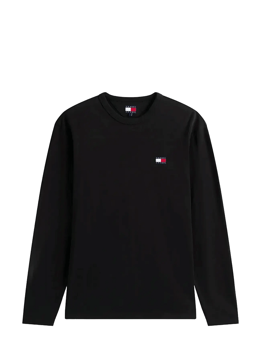 Tommy Jeans - TJM REG BADGE TEE LS - długi rękaw - black - 1