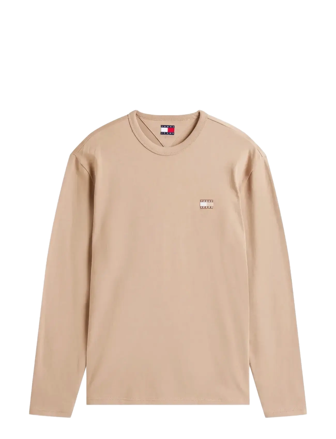 Tommy Jeans TJM REG BADGE TEE LS - Tøj - COASTAL TAUPE TONAL / beige
