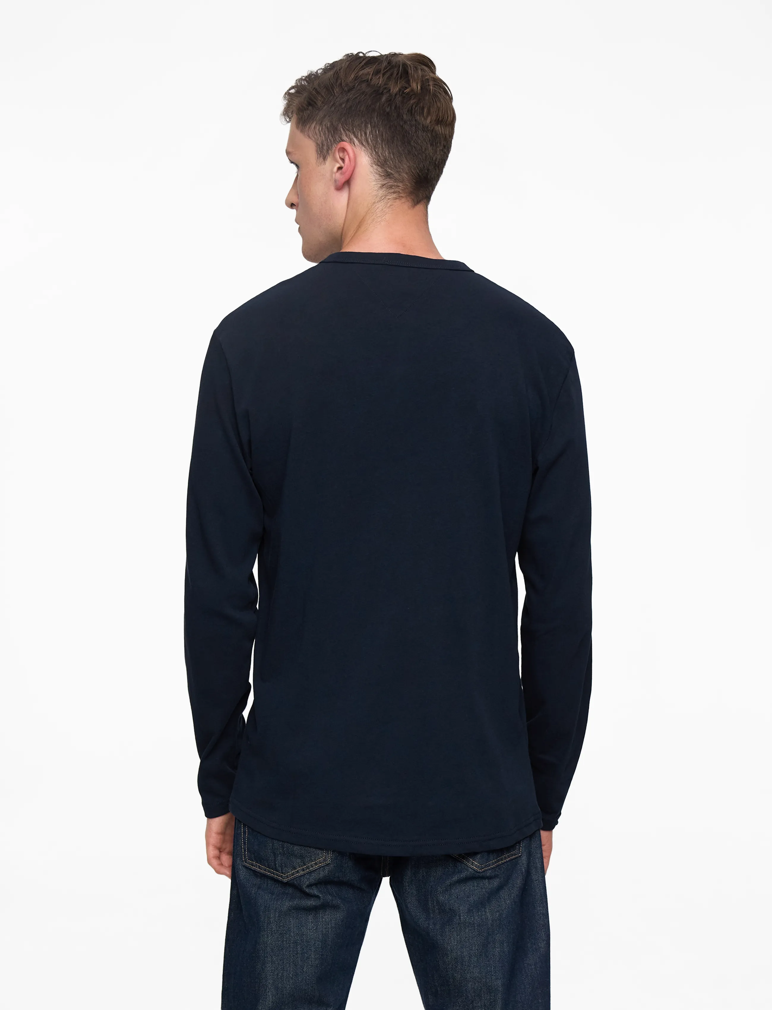 Tommy Jeans - TJM REG BADGE TEE LS - pitkähihaiset - dark night navy - 4