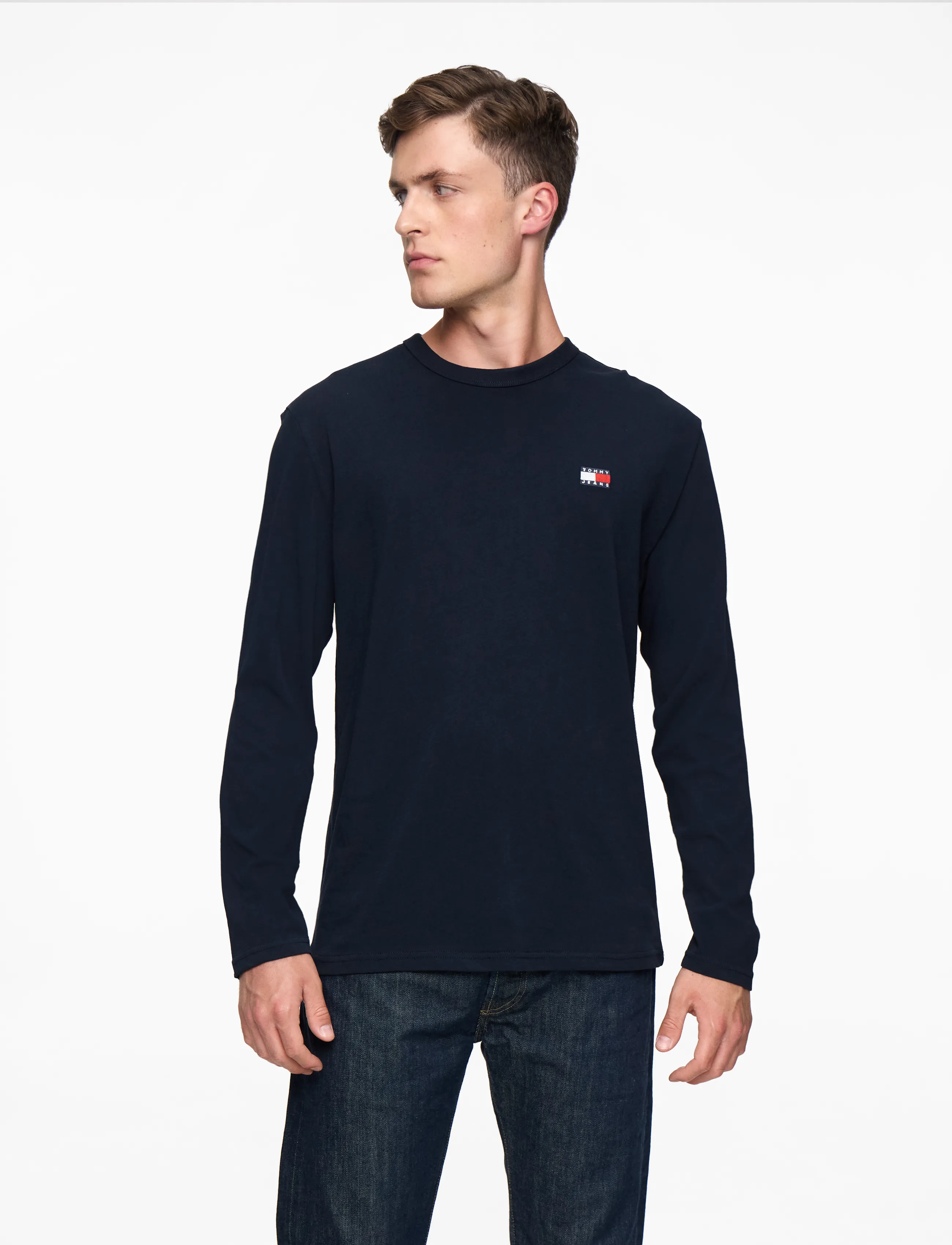 Tommy Jeans TJM REG BADGE TEE LS - Tommy Hilfiger - DARK NIGHT NAVY / navy