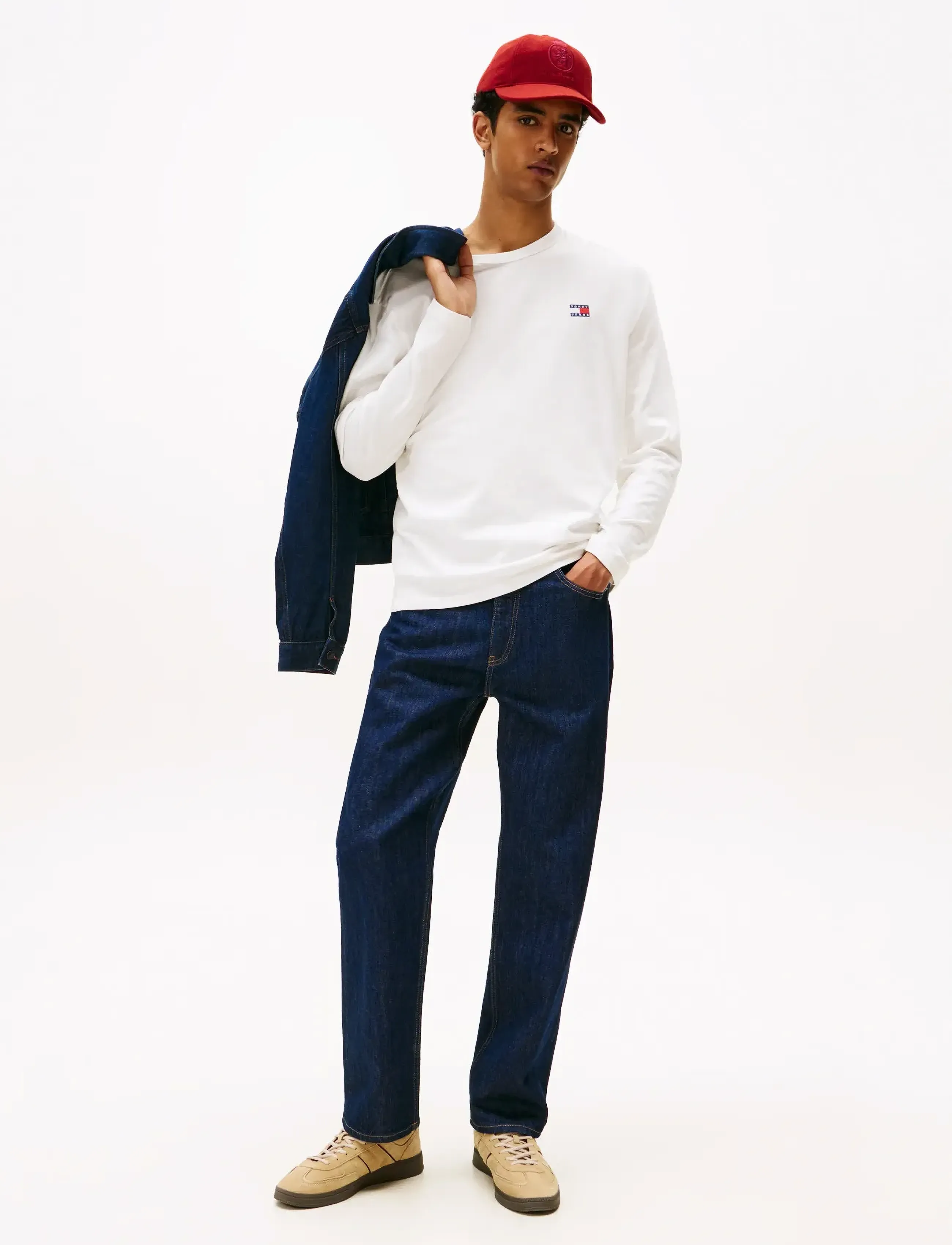 Tommy Jeans - TJM REG BADGE TEE LS - t-shirts à manches longues - ecru - 2