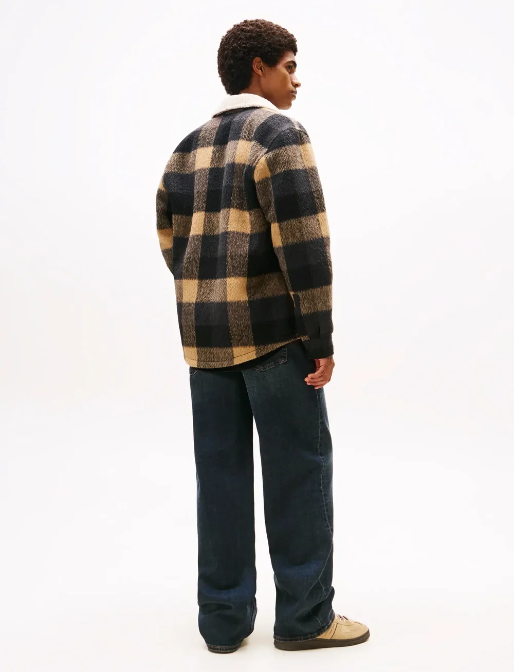 Tommy Jeans - TJM CHECK TEDDY OVERSHIRT EXT - høstjakker - black / buffalo check - 3