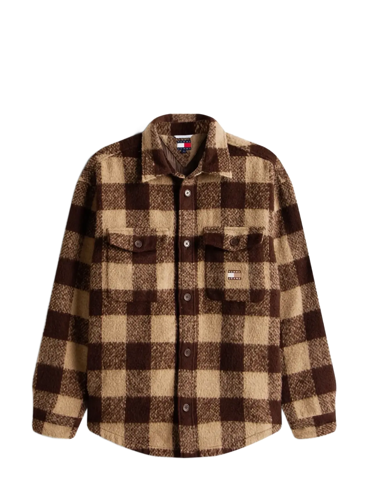 Tommy Jeans TJM CHECK OVERSHIRT EXT - Overshirts - RICH BROWN / BUFFALO CHECK / brown