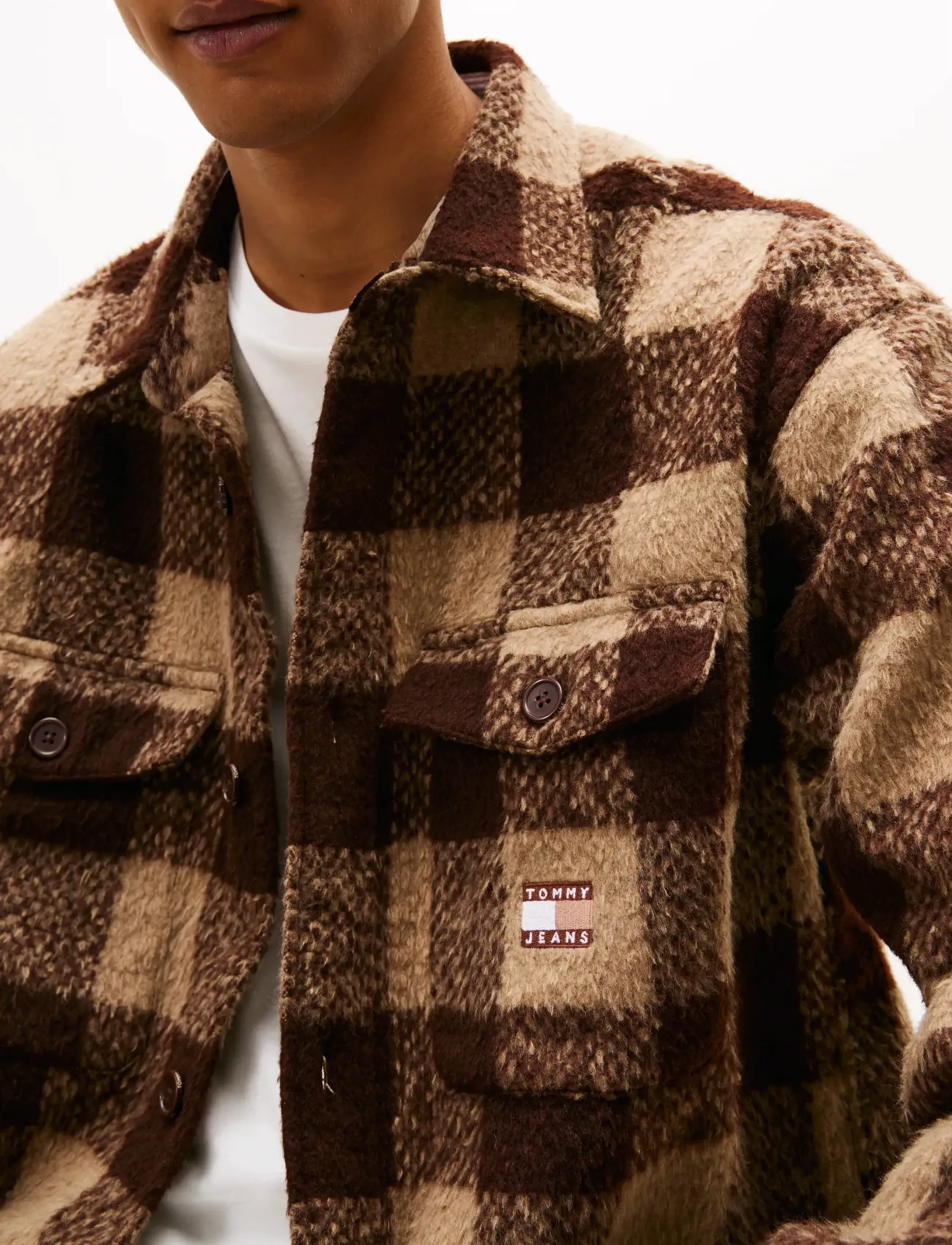 Tommy Jeans - TJM CHECK OVERSHIRT EXT - shop by style - rich brown / buffalo check - 5