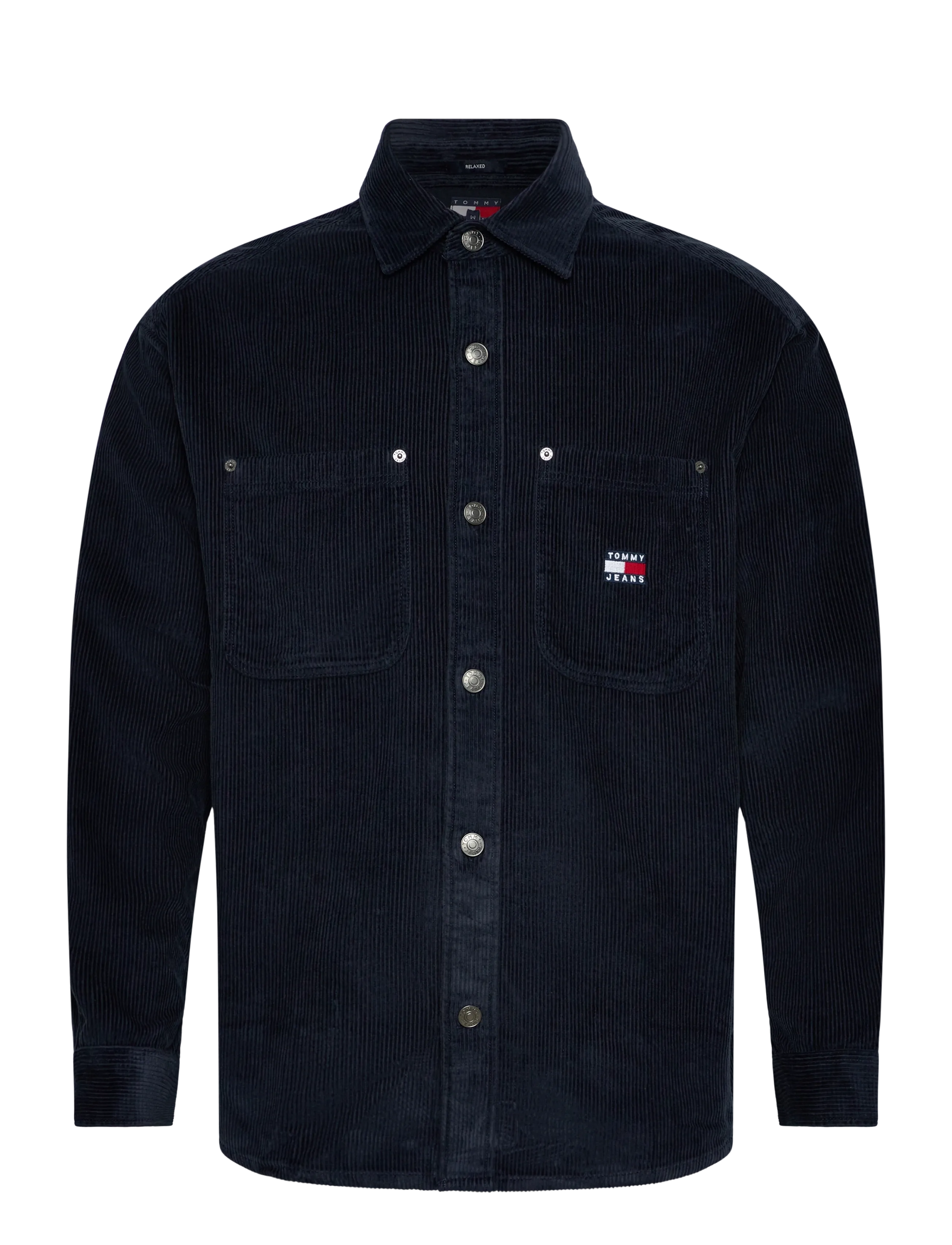 Tommy Jeans TJM RLX WASHED CORD SHIRT EXT - Virskrekli - DARK NIGHT NAVY / navy