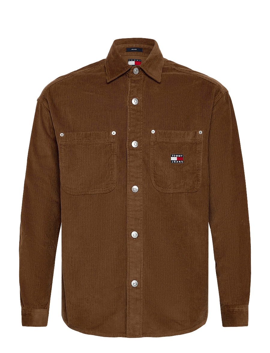 Tommy Jeans - TJM RLX WASHED CORD SHIRT EXT - manchesterskjortor - pecan nut - 1