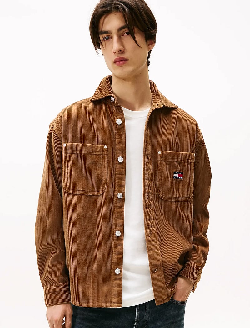 Tommy Jeans - TJM RLX WASHED CORD SHIRT EXT - corduroy shirts - pecan nut - 0