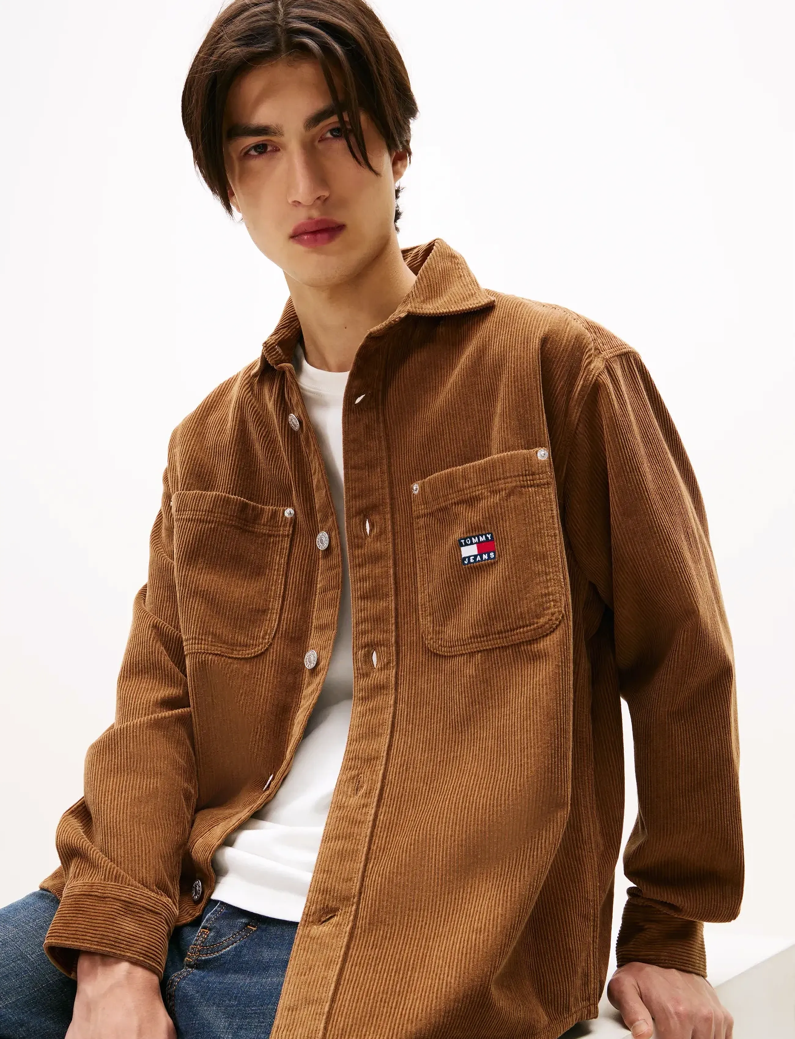 Tommy Jeans - TJM RLX WASHED CORD SHIRT EXT - manchesterskjortor - pecan nut - 5