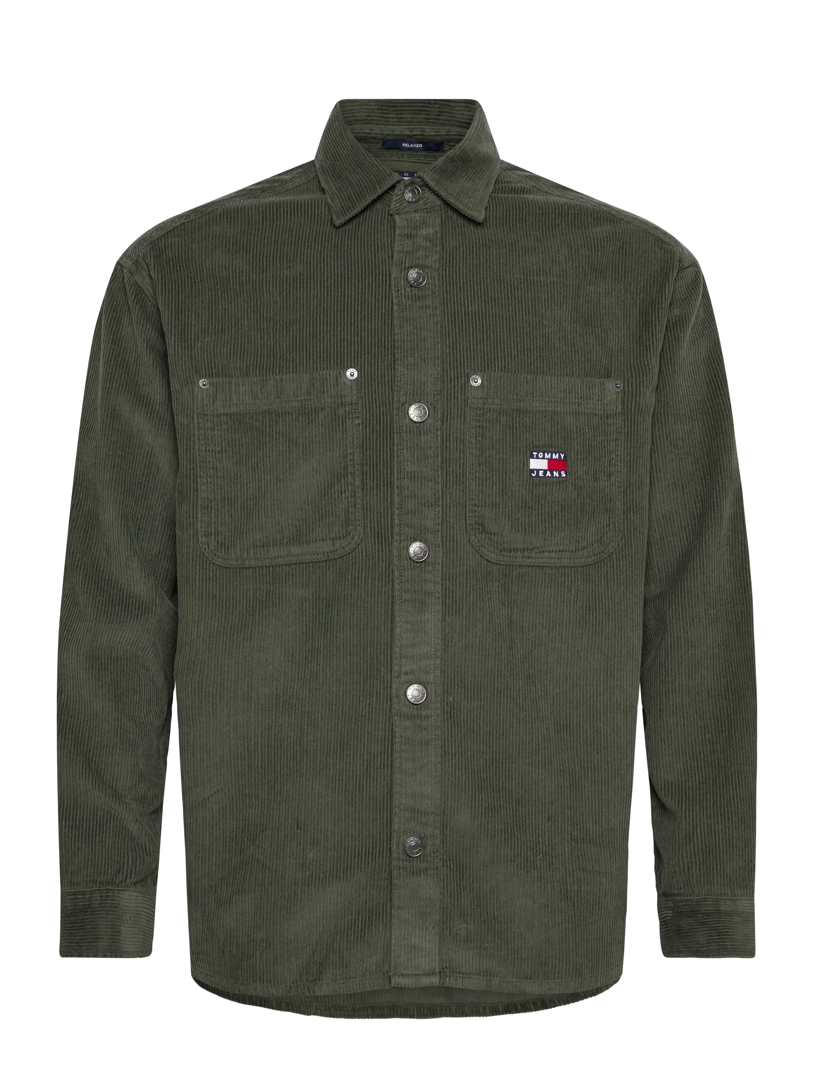 Tommy Jeans TJM RLX WASHED CORD SHIRT EXT - Hemden - PEWTER GREEN / green