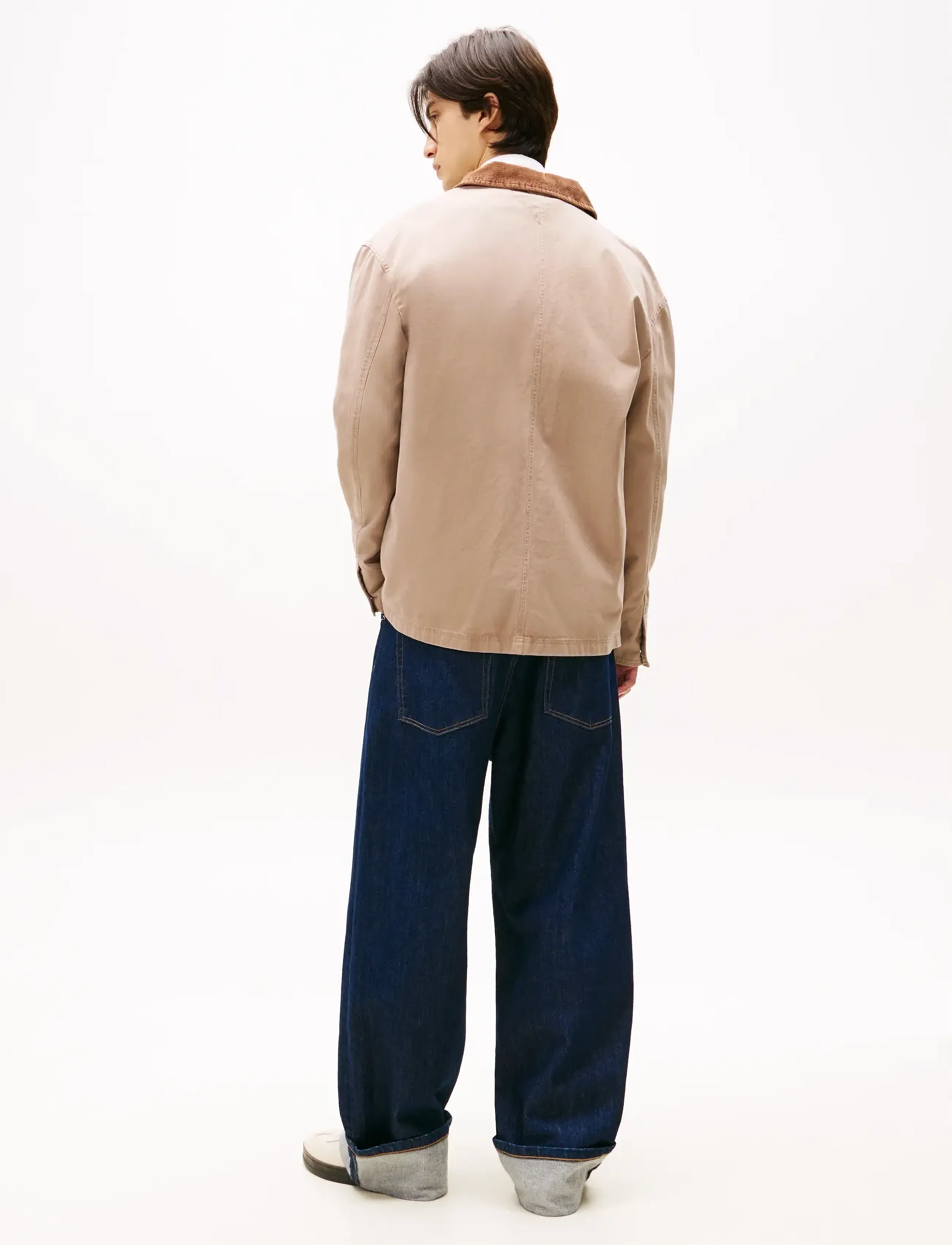 Tommy Jeans - TJM WORKWEAR CORD CLLR OVERSHIRT - coastal taupe - 3