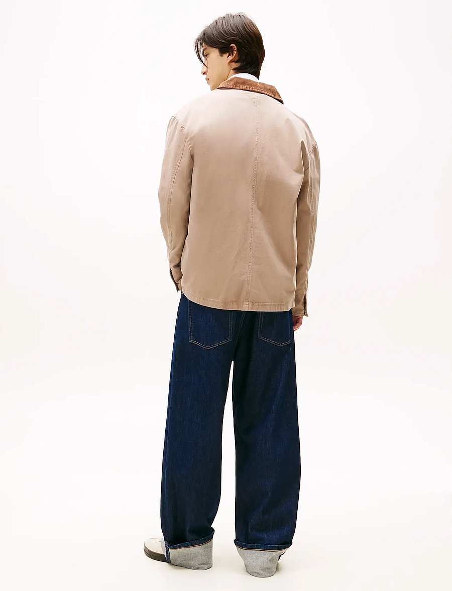 Tommy Jeans - TJM WORKWEAR CORD CLLR OVERSHIRT - coastal taupe - 3