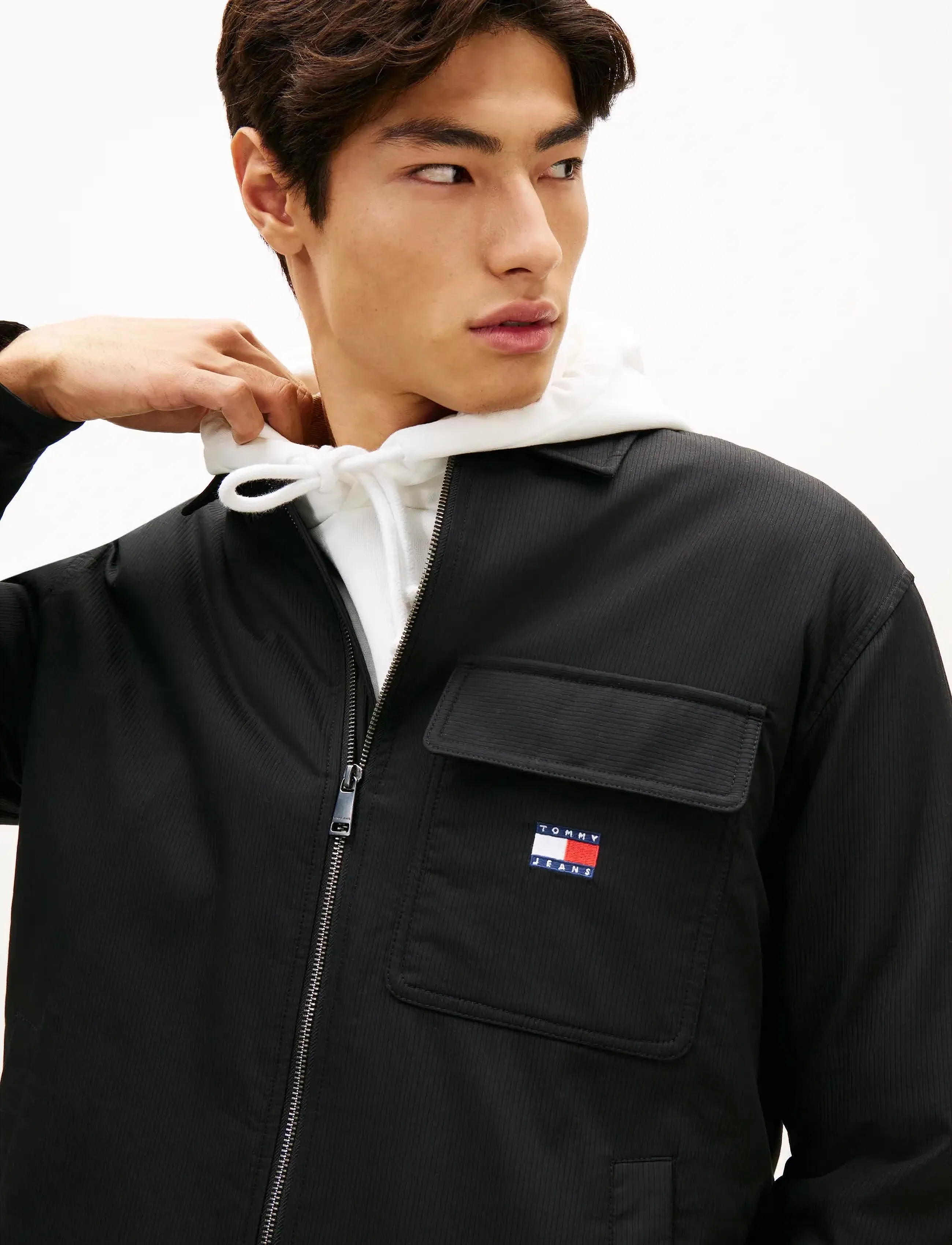 Tommy Jeans - TJM PADDED TECH CORD OVERSHIRT - spring jackets - black - 4