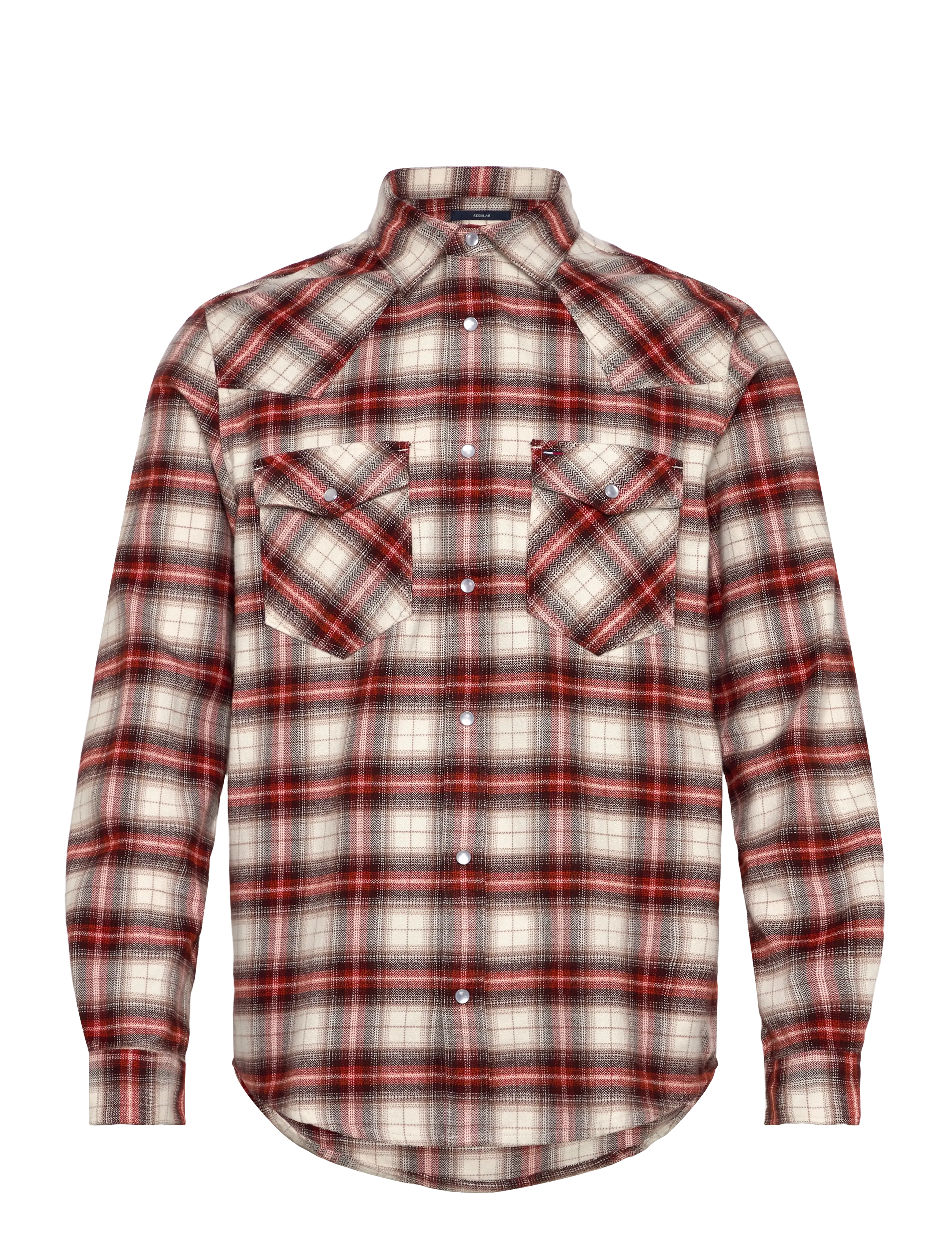 TJM REG WSTRN FLANNEL CHCK SHIRT - VOYAGER ORANGE   SHADOW CHECK