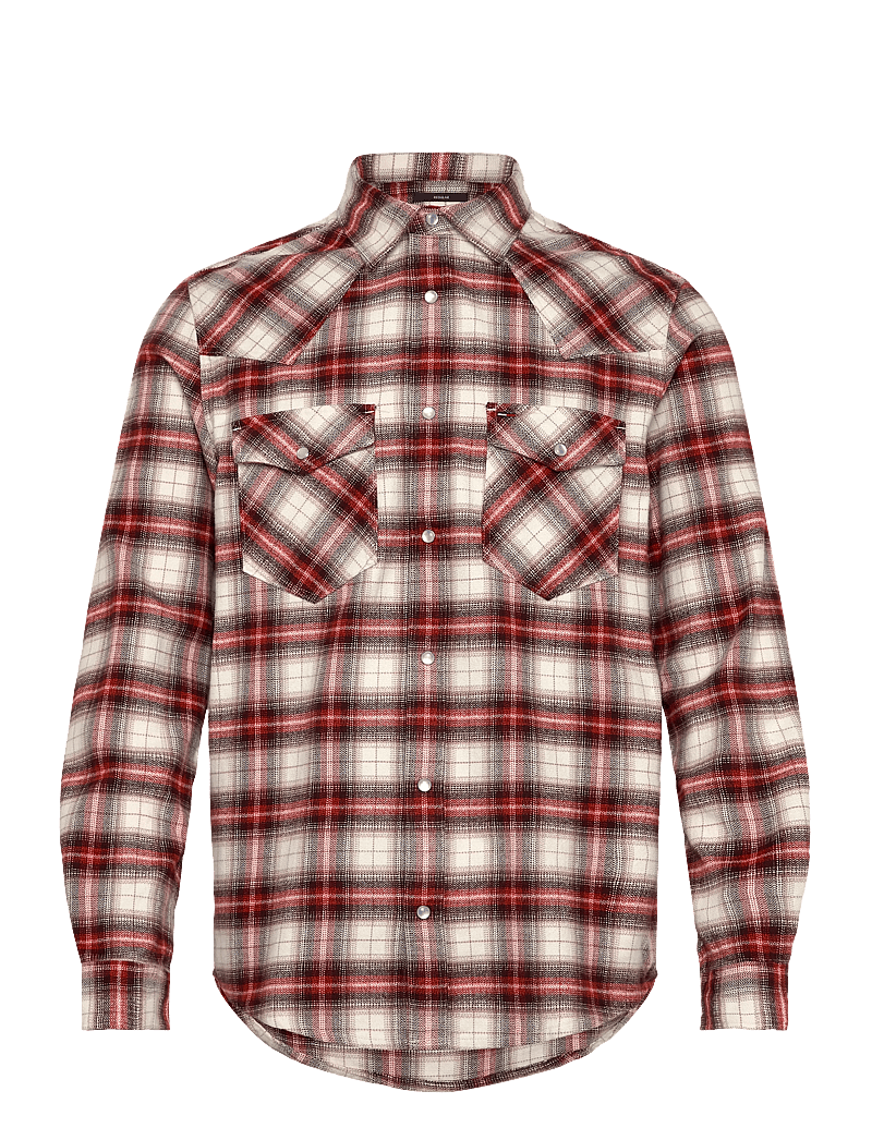 Tommy Jeans - TJM REG WSTRN FLANNEL CHCK SHIRT - flannel-skjorter - voyager orange shadow check - 1