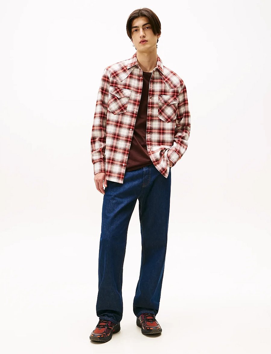 Tommy Jeans - TJM REG WSTRN FLANNEL CHCK SHIRT - flanell-hemden - voyager orange shadow check - 3