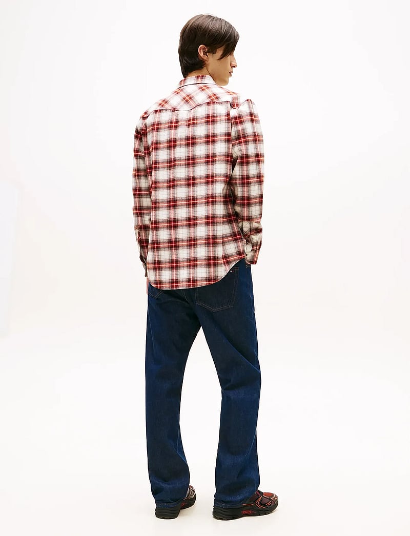 Tommy Jeans - TJM REG WSTRN FLANNEL CHCK SHIRT - flannel-skjorter - voyager orange shadow check - 4