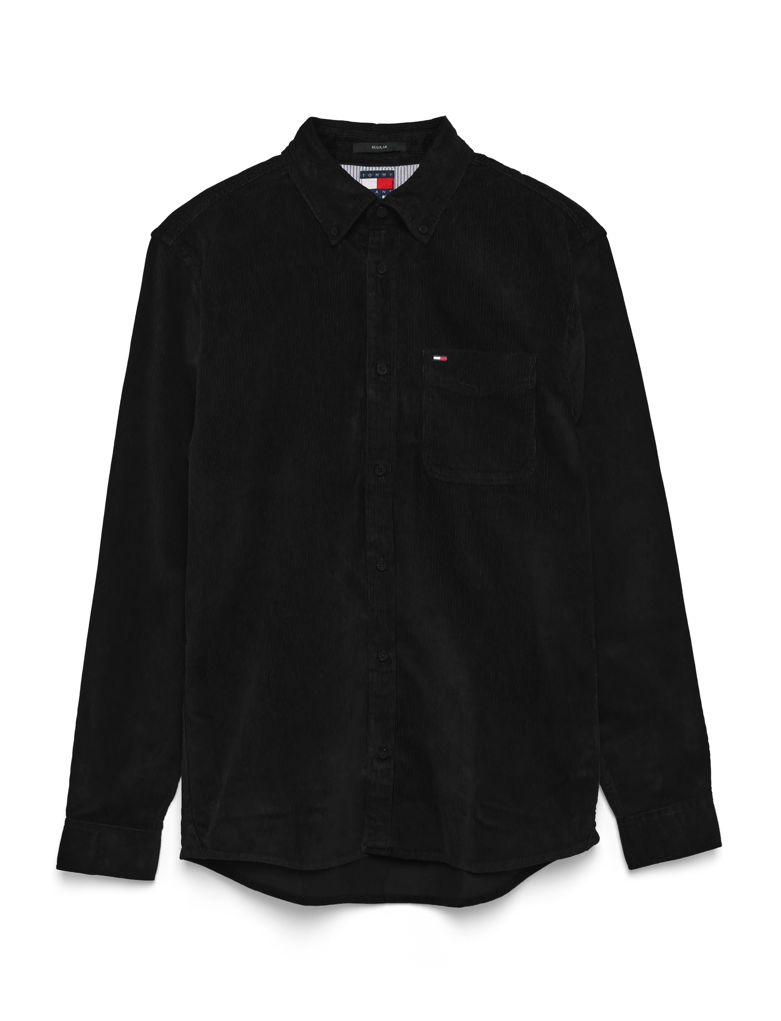 Tommy Jeans TJM REG BABY CORD SHIRT EXT - Skjorter - BLACK / black