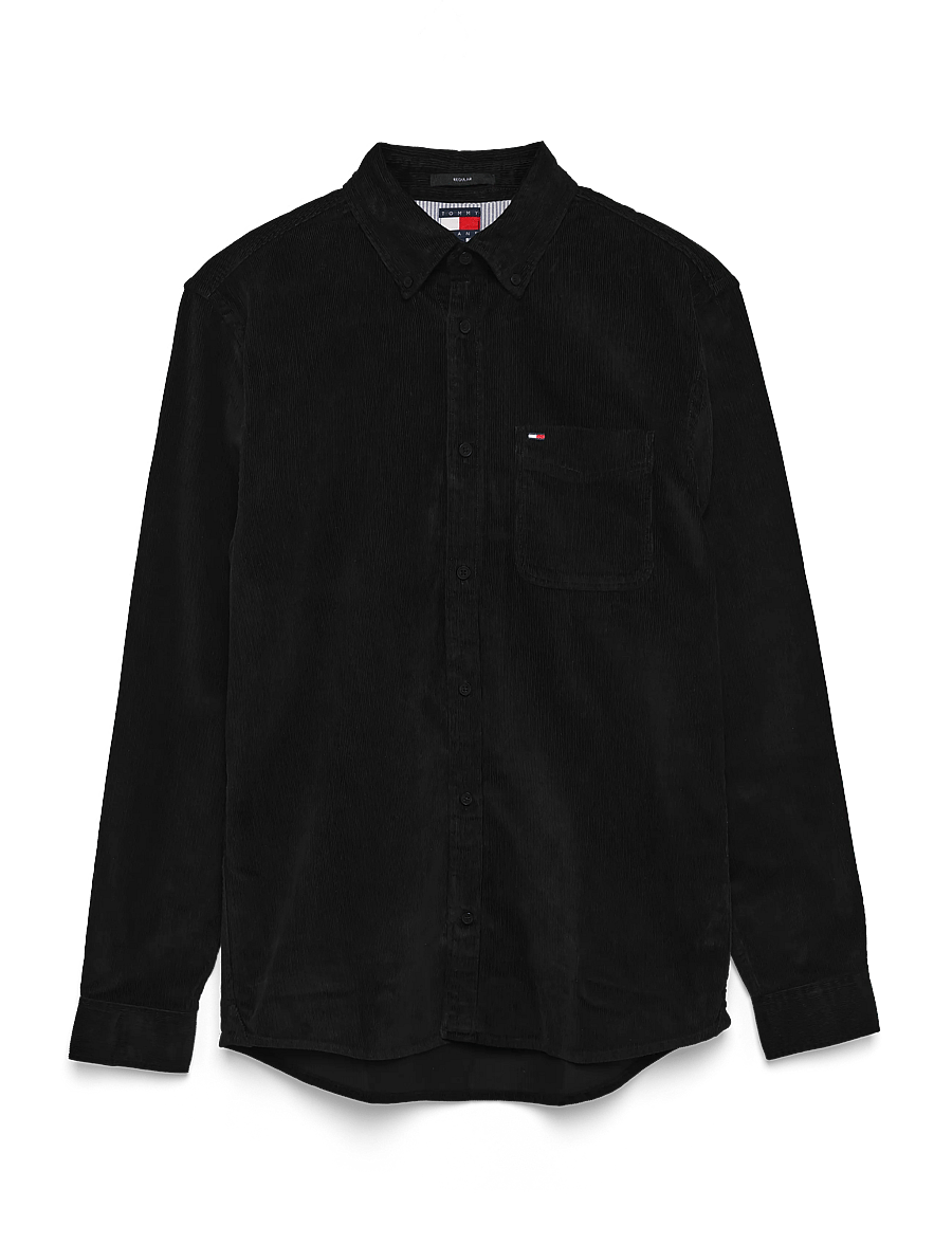 Tommy Jeans - TJM REG BABY CORD SHIRT EXT - chemises en velours côtelé - black - 1