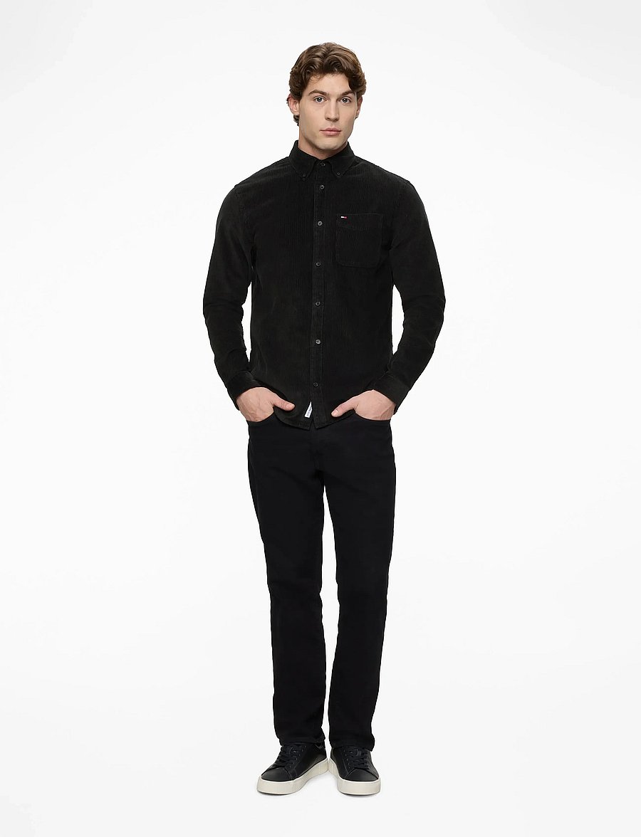 Tommy Jeans - TJM REG BABY CORD SHIRT EXT - chemises en velours côtelé - black - 2