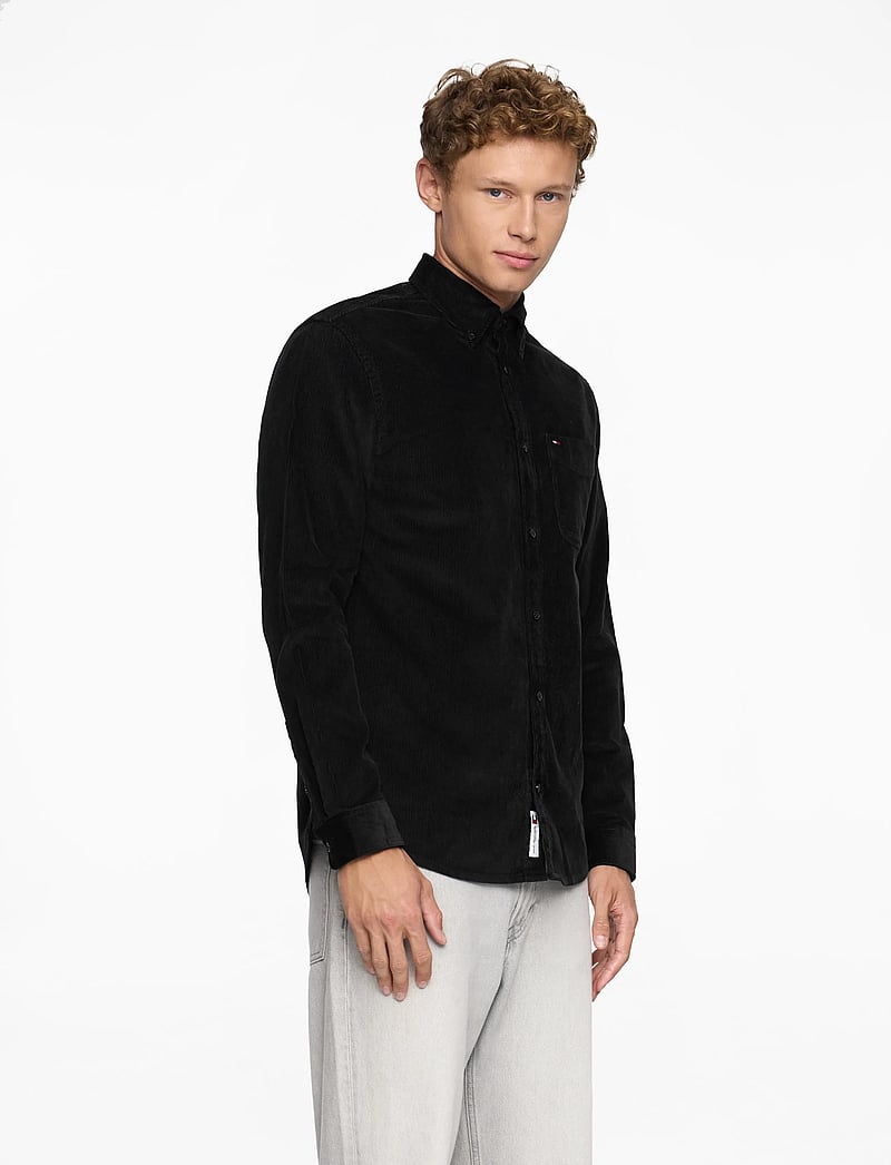 Tommy Jeans - TJM REG BABY CORD SHIRT EXT - chemises en velours côtelé - black - 3